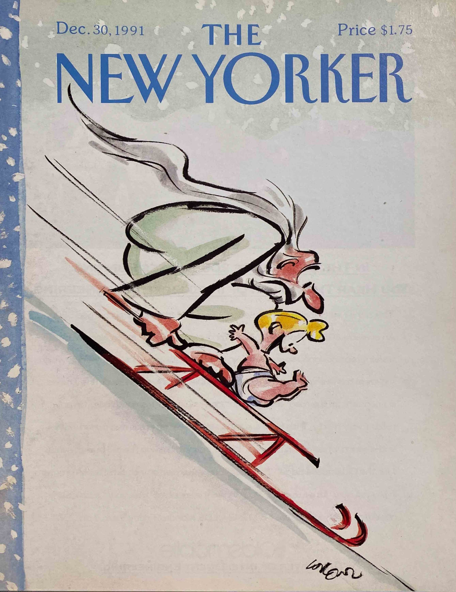 Couverture The New Yorker 30 Décembre 1991 - Lee Lorenz