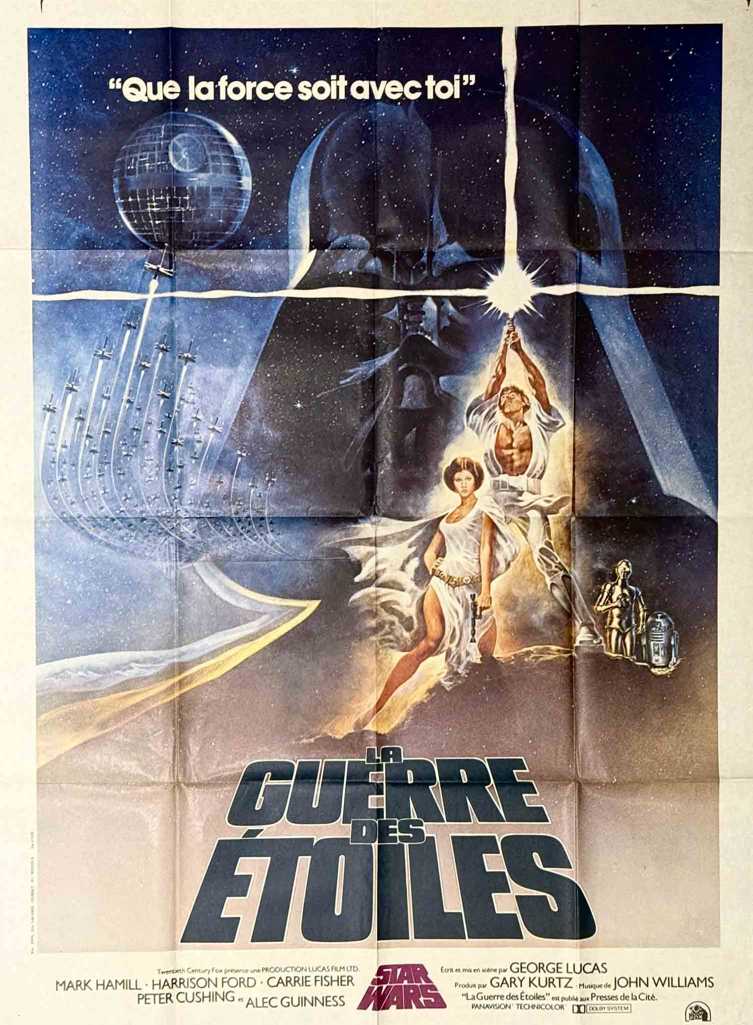 Affiche Cinéma Star Wars Un Nouvel Espoir de 1977. 