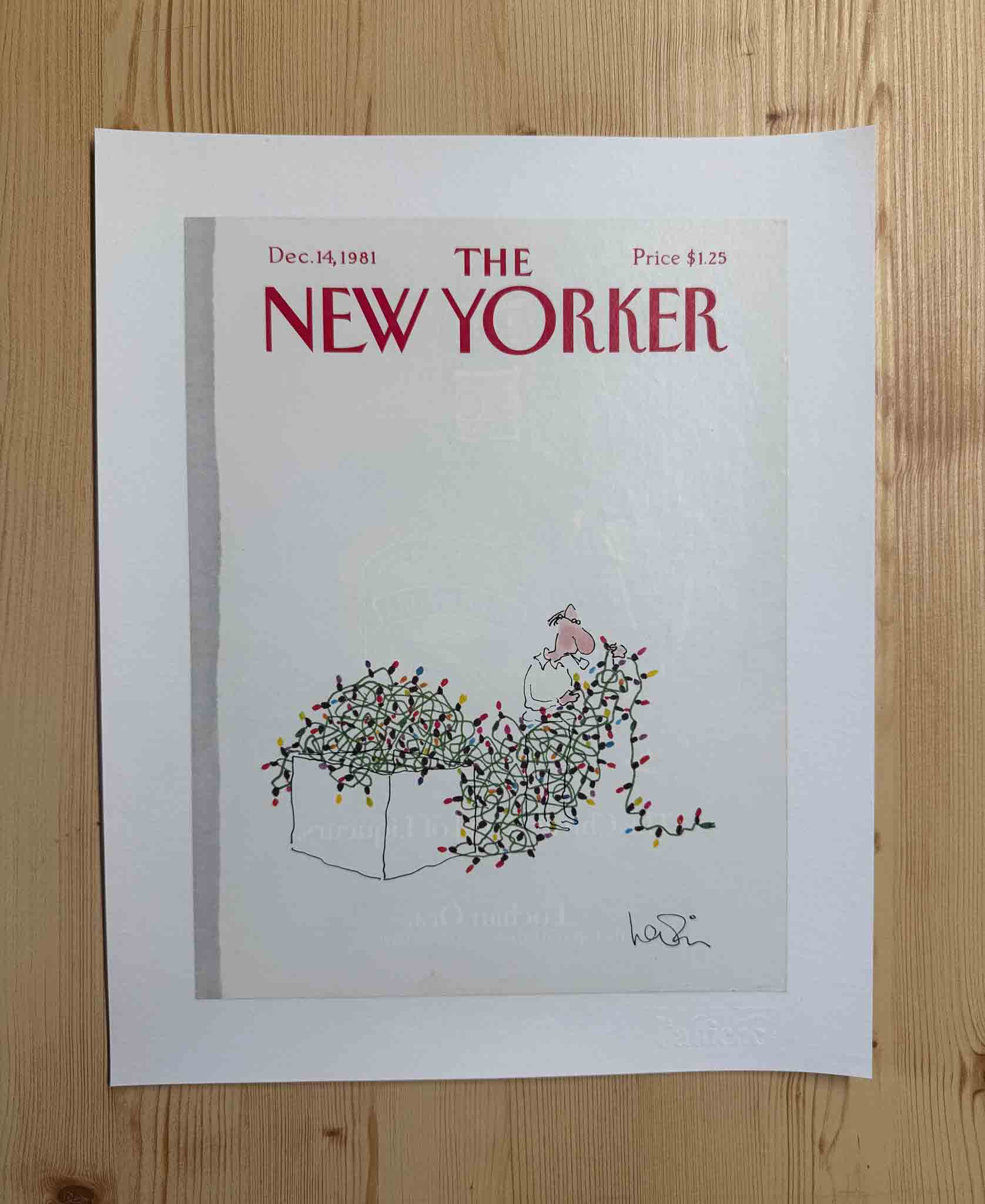 Couverture The New Yorker - 14 Décembre 1981 par Arnie Levin