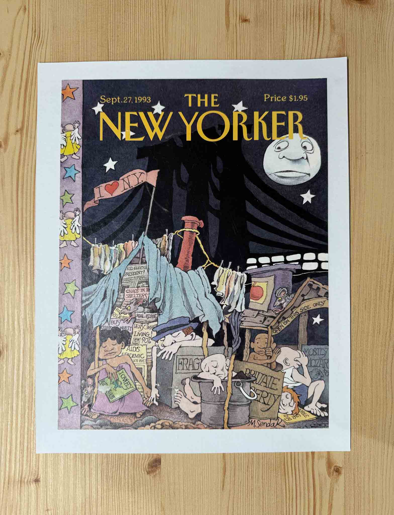 Couverture The New Yorker - 27 septembre 1993 - Maurice Sendak