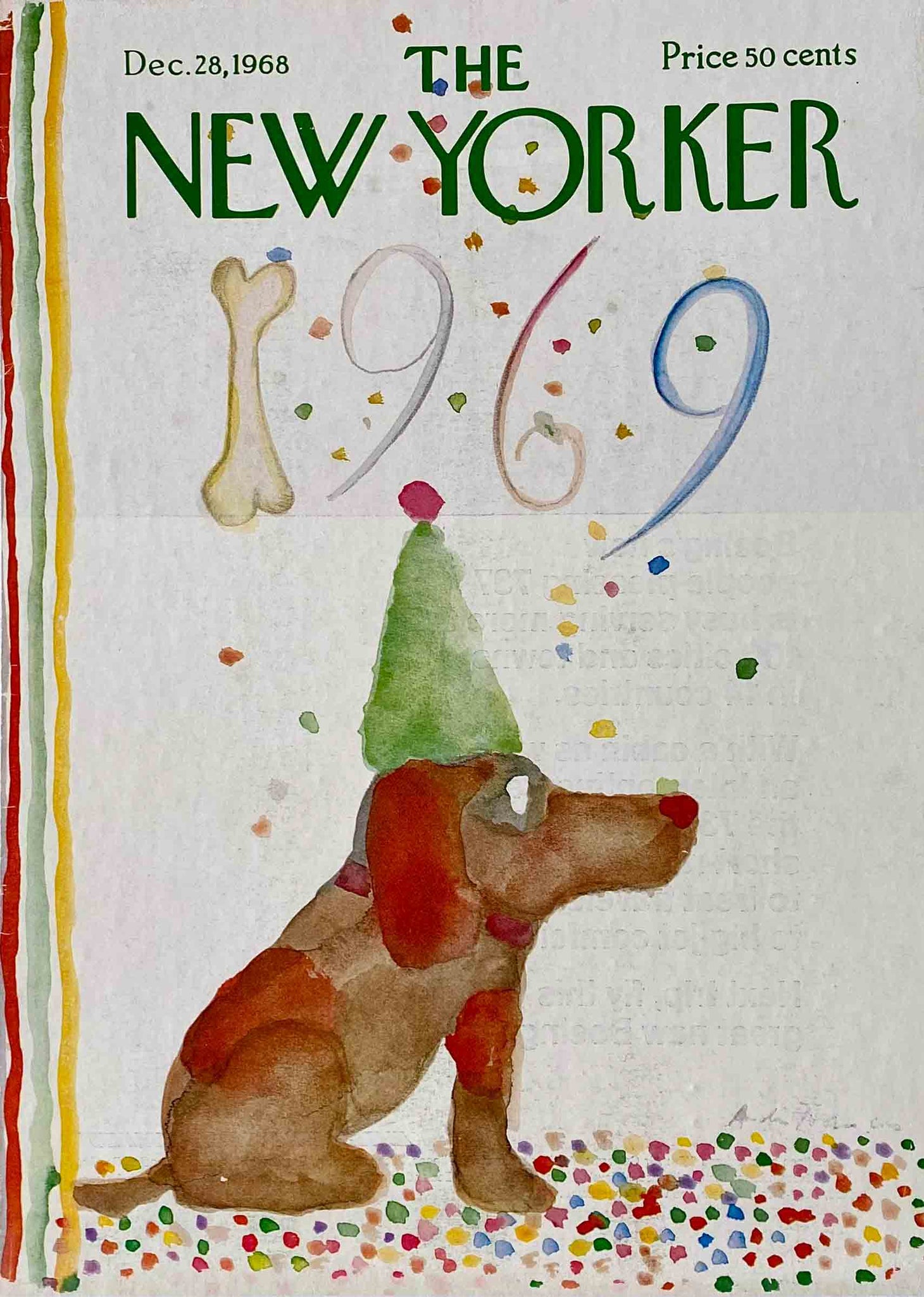 Première de couverture originale The New Yorker du 28 Décembre 1968