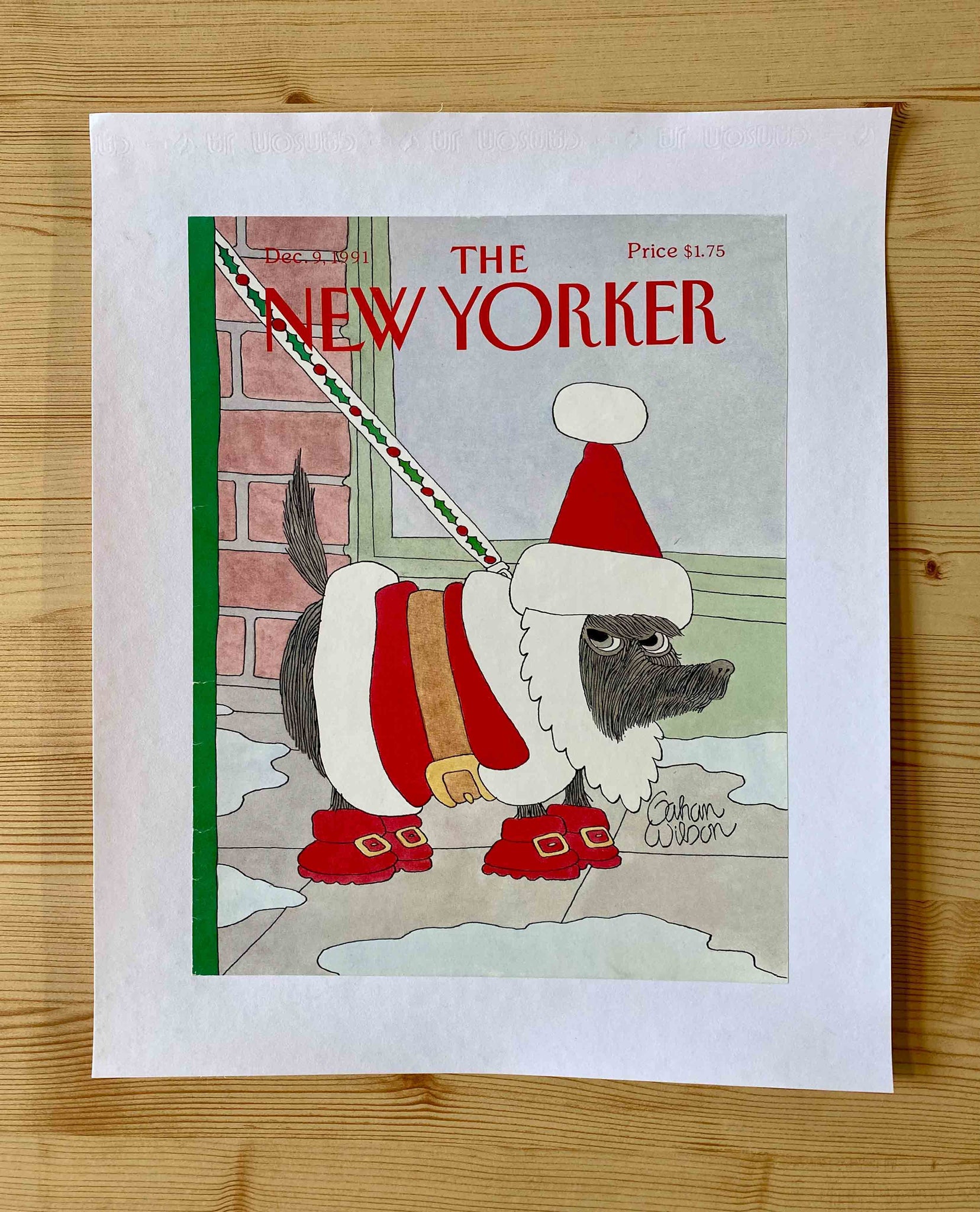 Première de couverture originale The New Yorker du 9 Décembre 1991