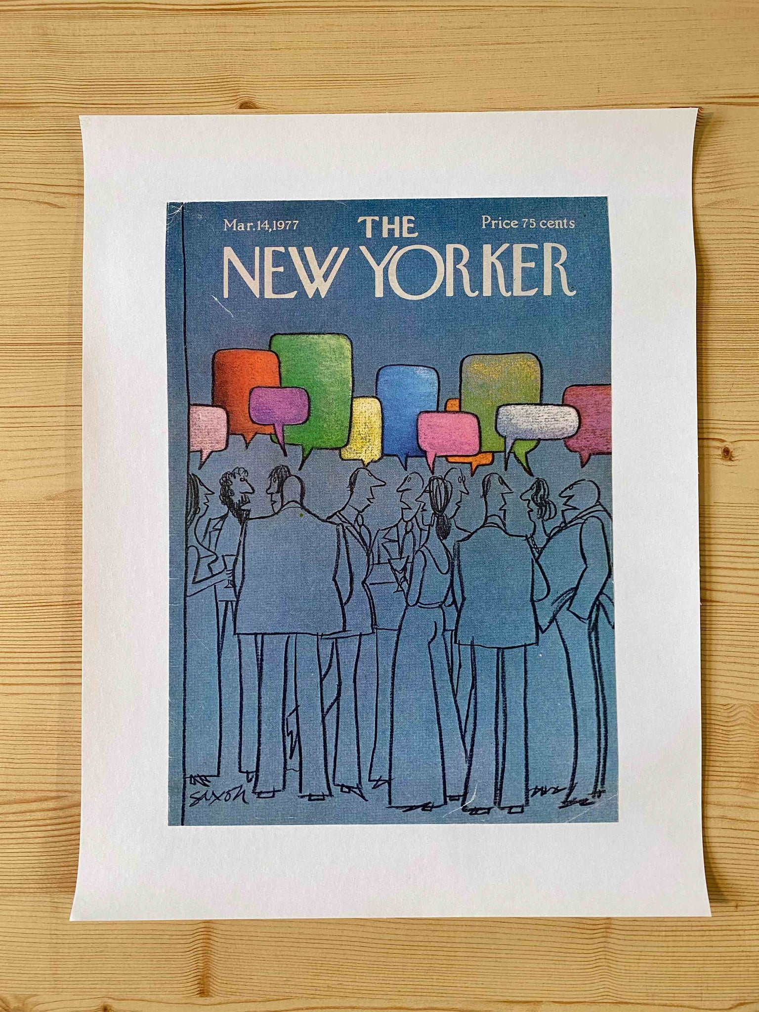 Première de couverture originale The New Yorker du 14 Mars 1977