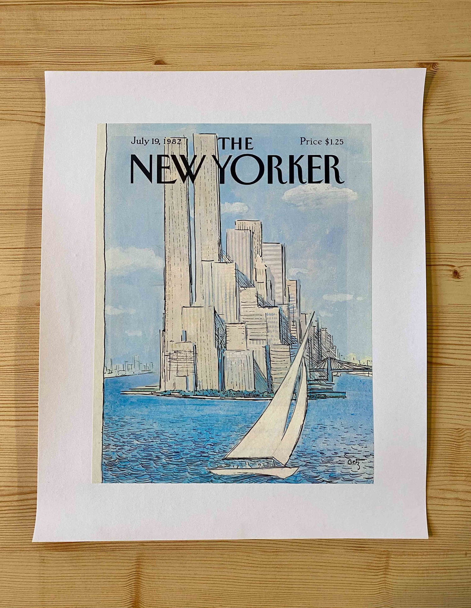 Première de couverture originale The New Yorker du 19 Juillet 1982