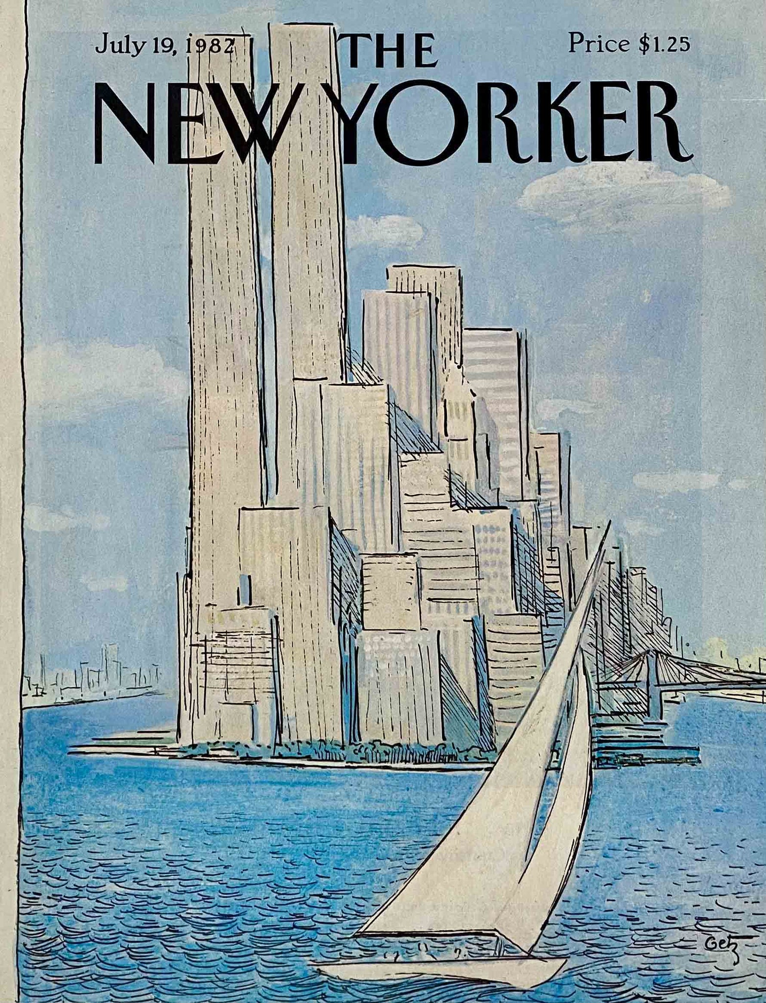 Première de couverture originale The New Yorker du 19 Juillet 1982