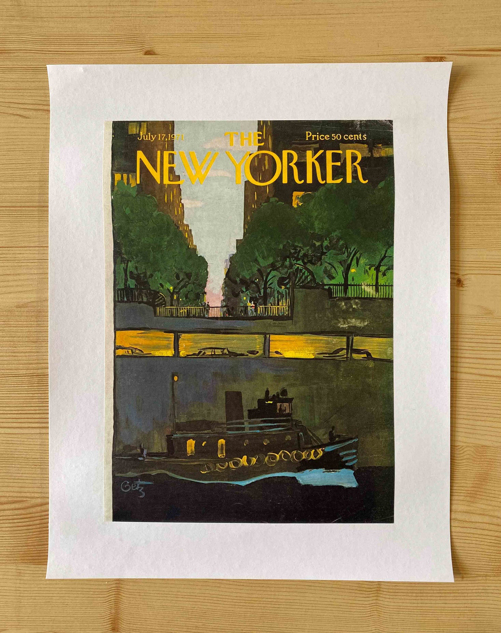 Première de couverture originale The New Yorker du 17 Juillet 1971