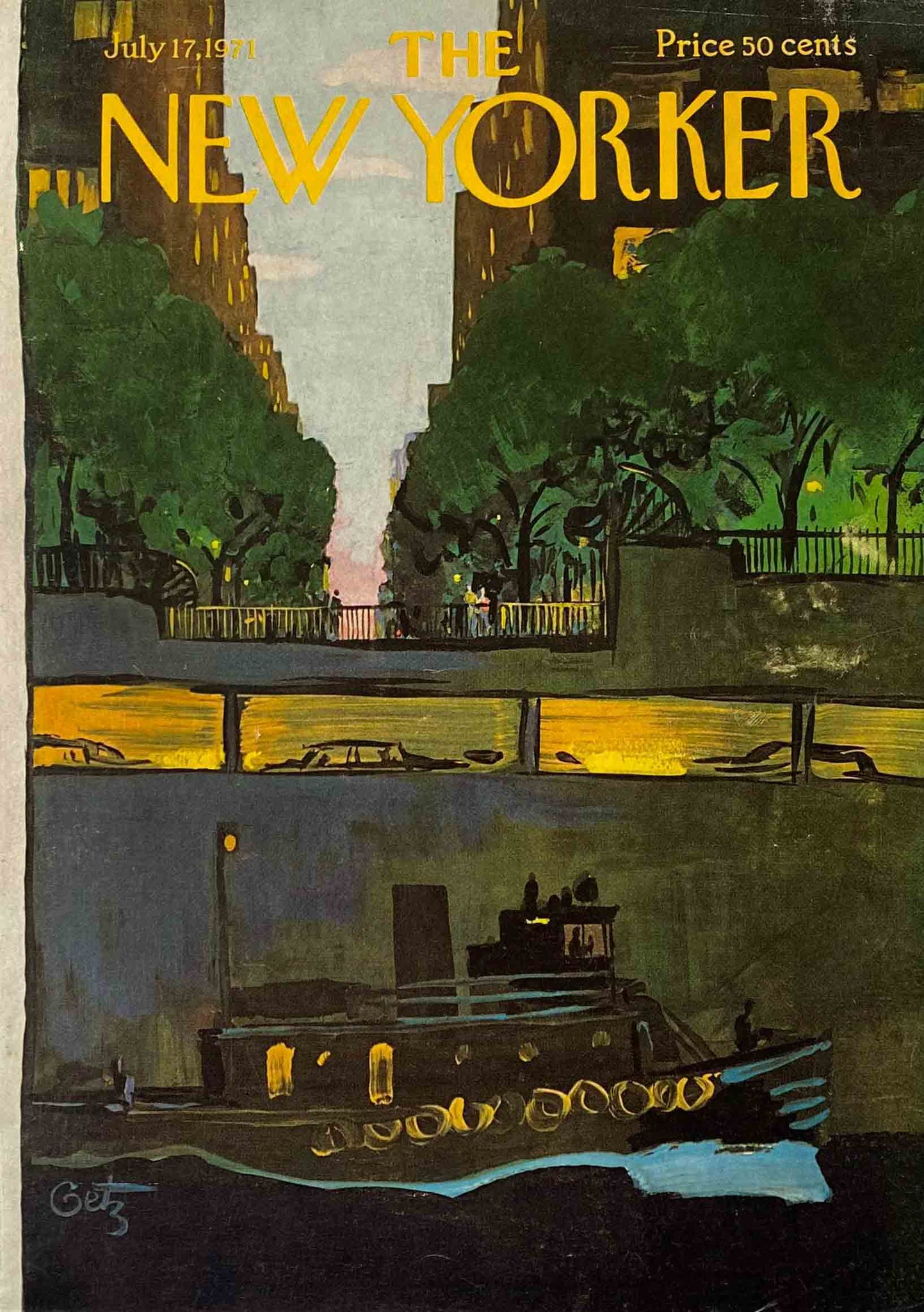 Première de couverture originale The New Yorker du 17 Juillet 1971