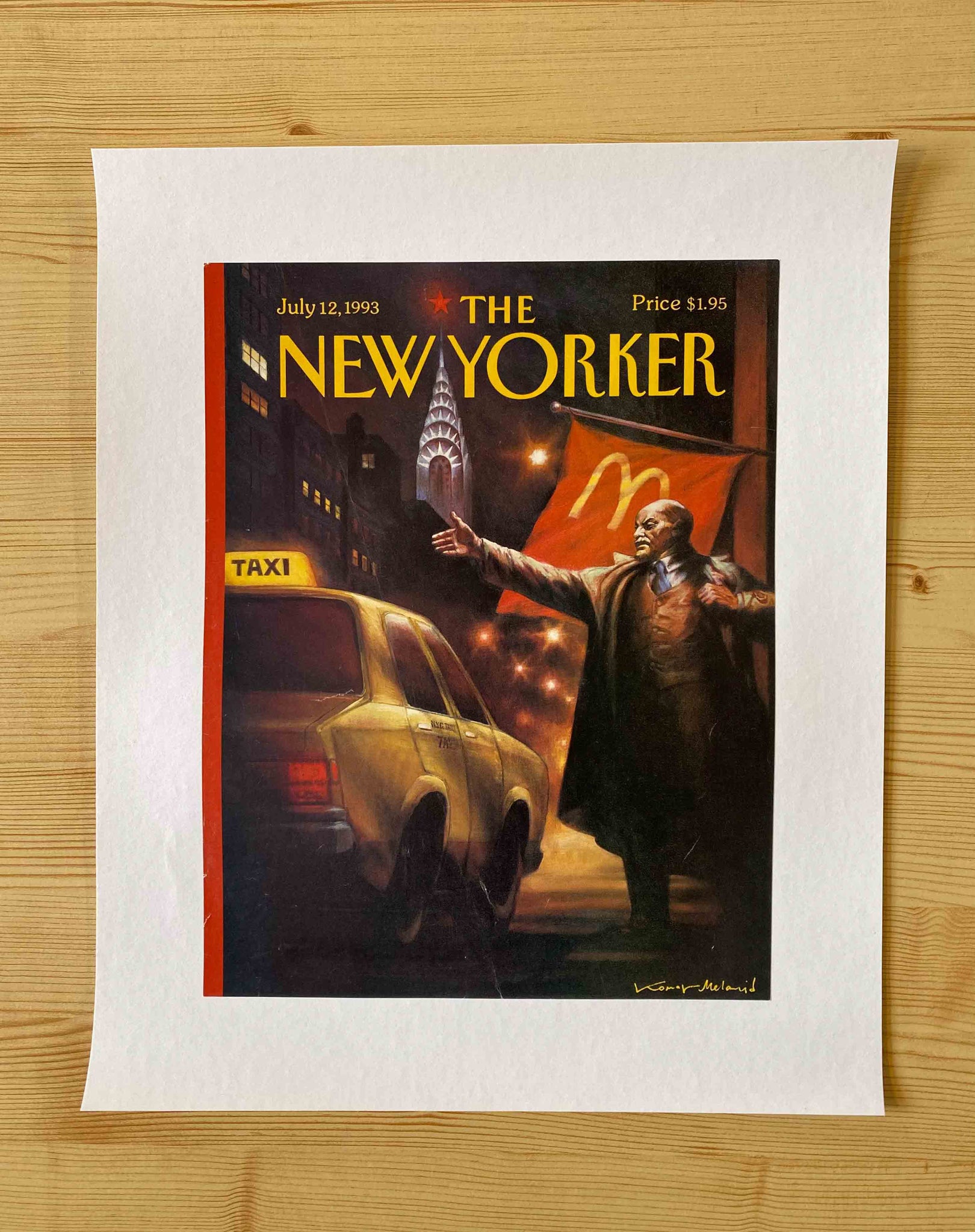 Première de couverture originale The New Yorker du 12 Juillet 1993