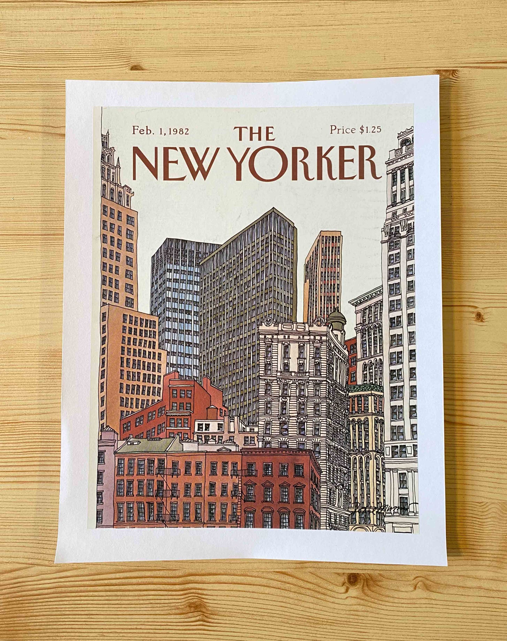 Première de couverture originale The New Yorker du 1 Février 1982