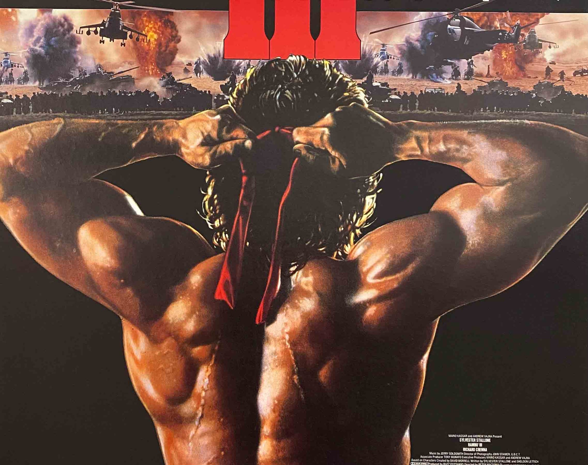 Affiche Cinéma Japonais - Rambo III - Peter MacDonald 1988