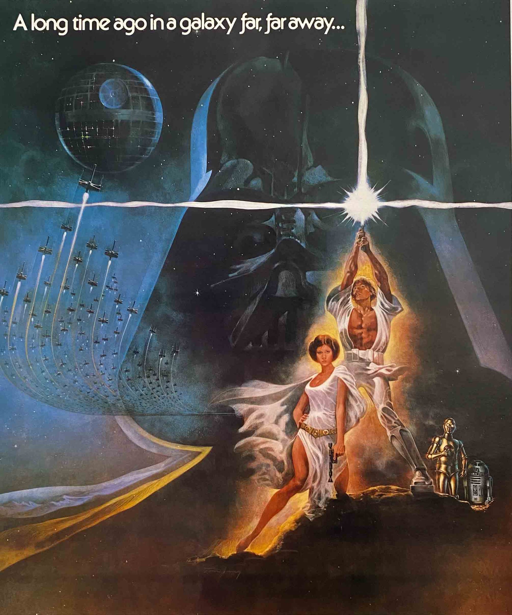 Affiche cinema Japonaise - Star Wars, épisode IV : Un nouvel espoir - Georges Lucas 1977 