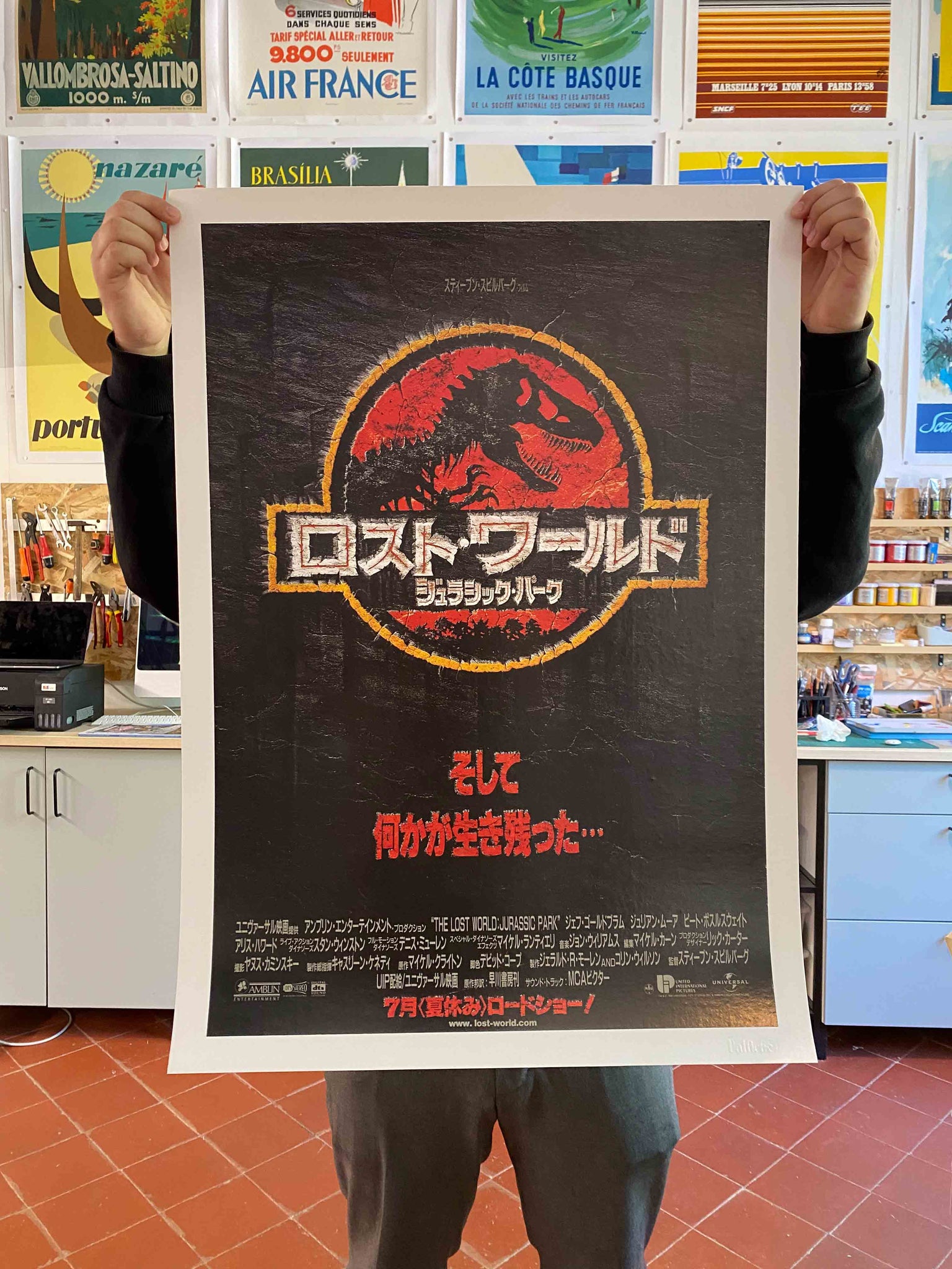 Affiche Cinéma - Jurassic Park - Steven Spielberg 1993 (Version Japonaise)