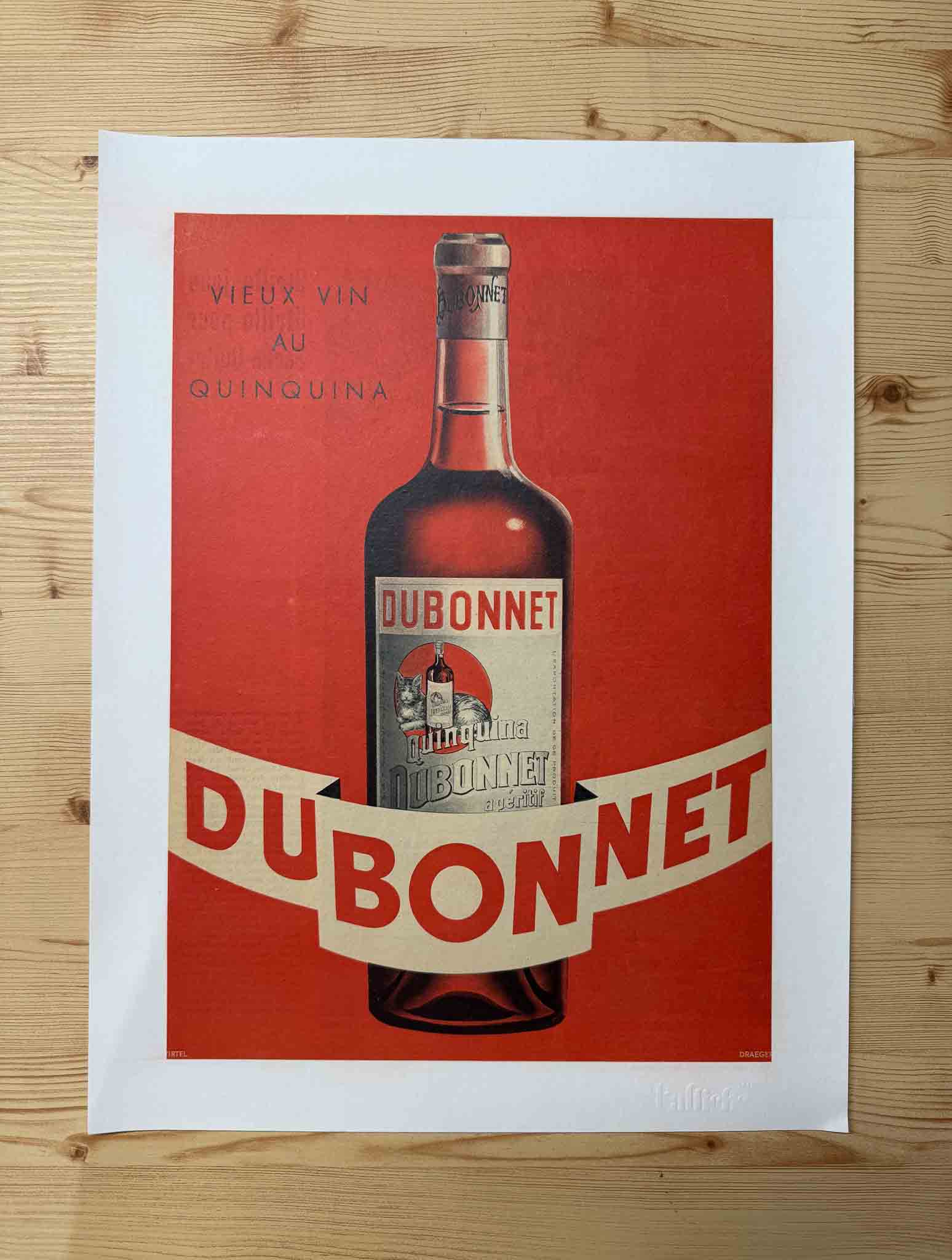 Affichette Publicitaire Vieux Vin au Quinquina – Dubonnet