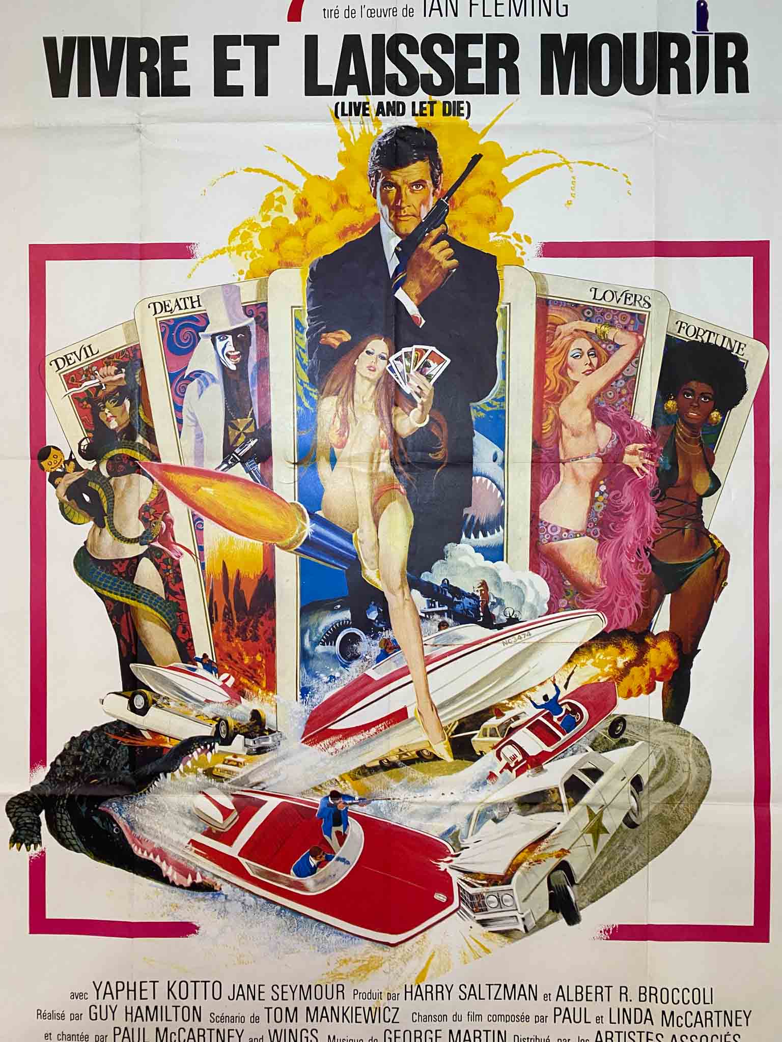 Affiche Cinéma originale James Bond Vivre et Laisser Mourir 1973