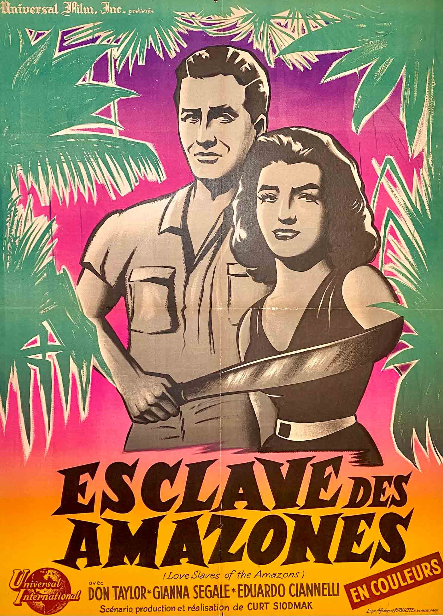 Affiche Cinéma Esclaves des Amazones
Film de Curt Siodmak, 1957