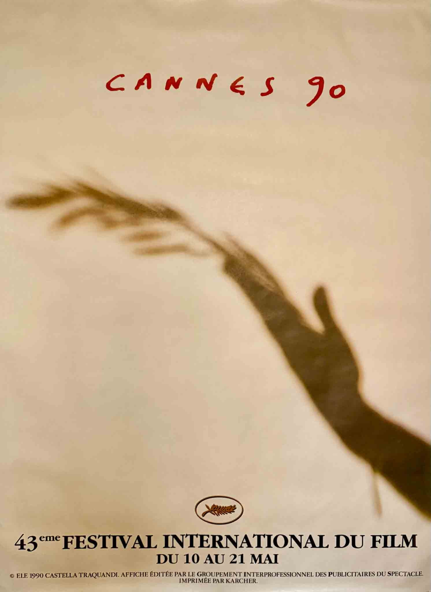 Affiche Originale 43 eme Festival International du Film 1990 - Cannes