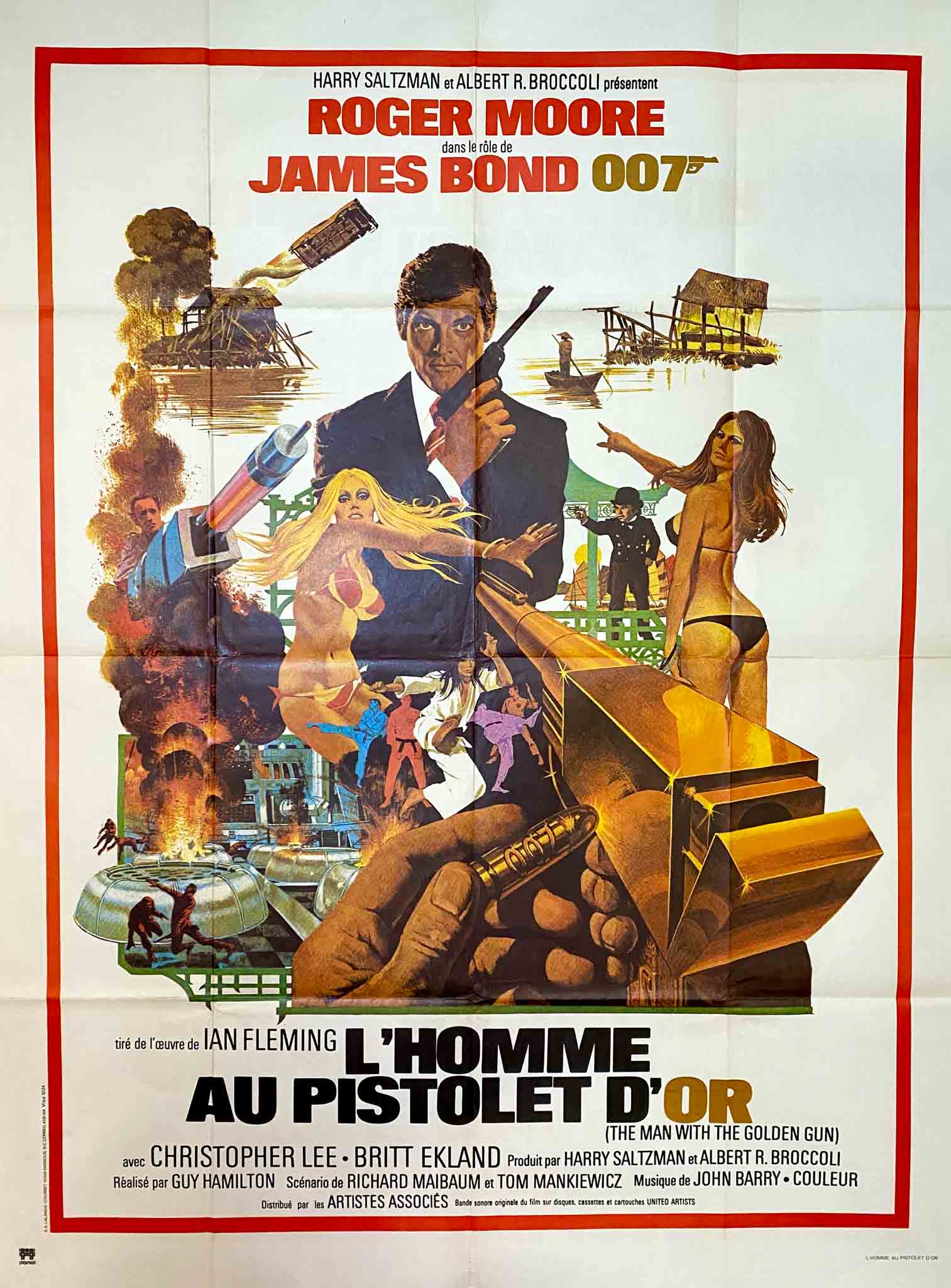Affiche cinema originale James Bond l’homme au pistolet d’or 1974
