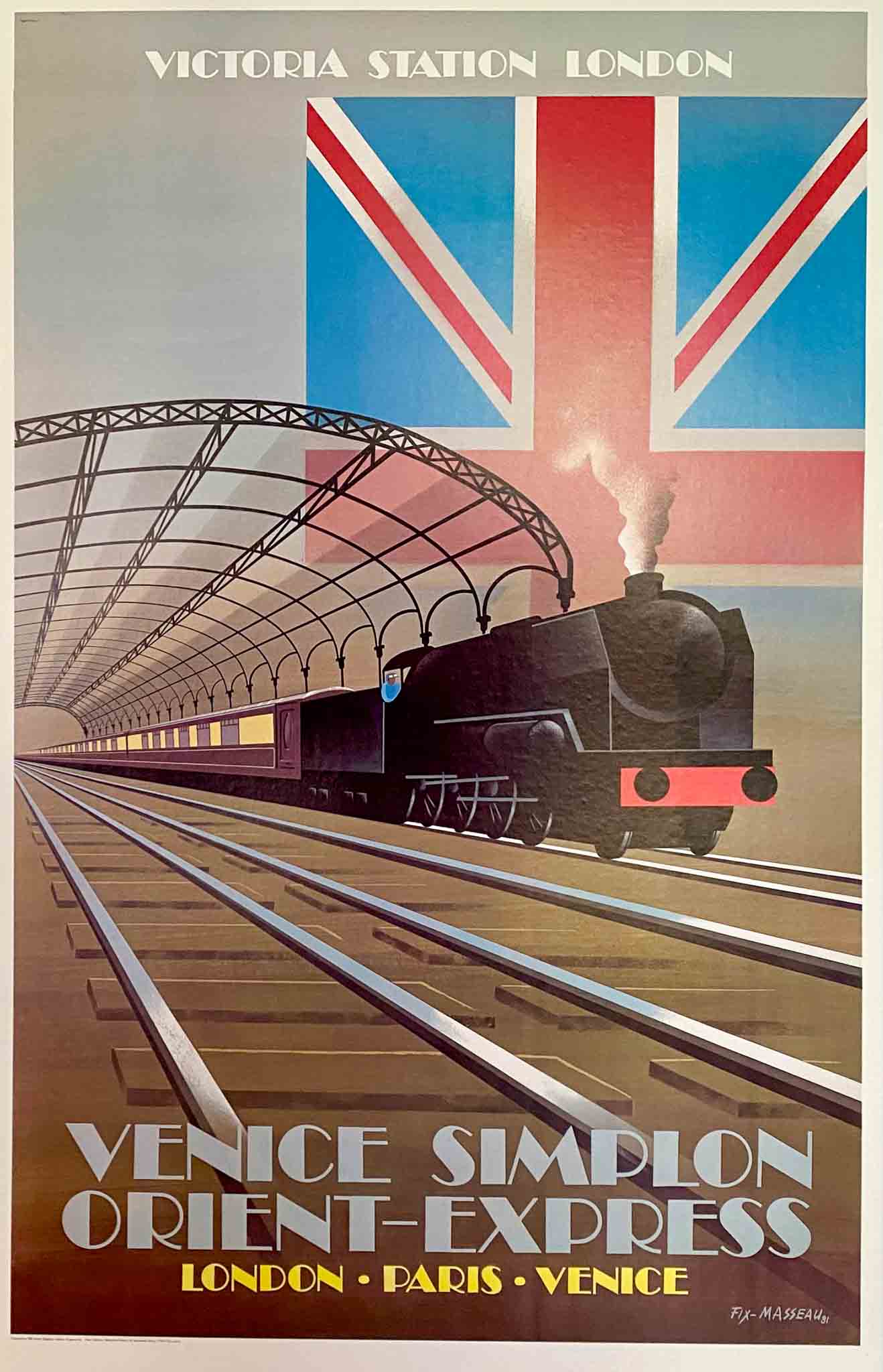 Affiche originale Fix-Masseau - Venice Simplon Orient-Express 1981