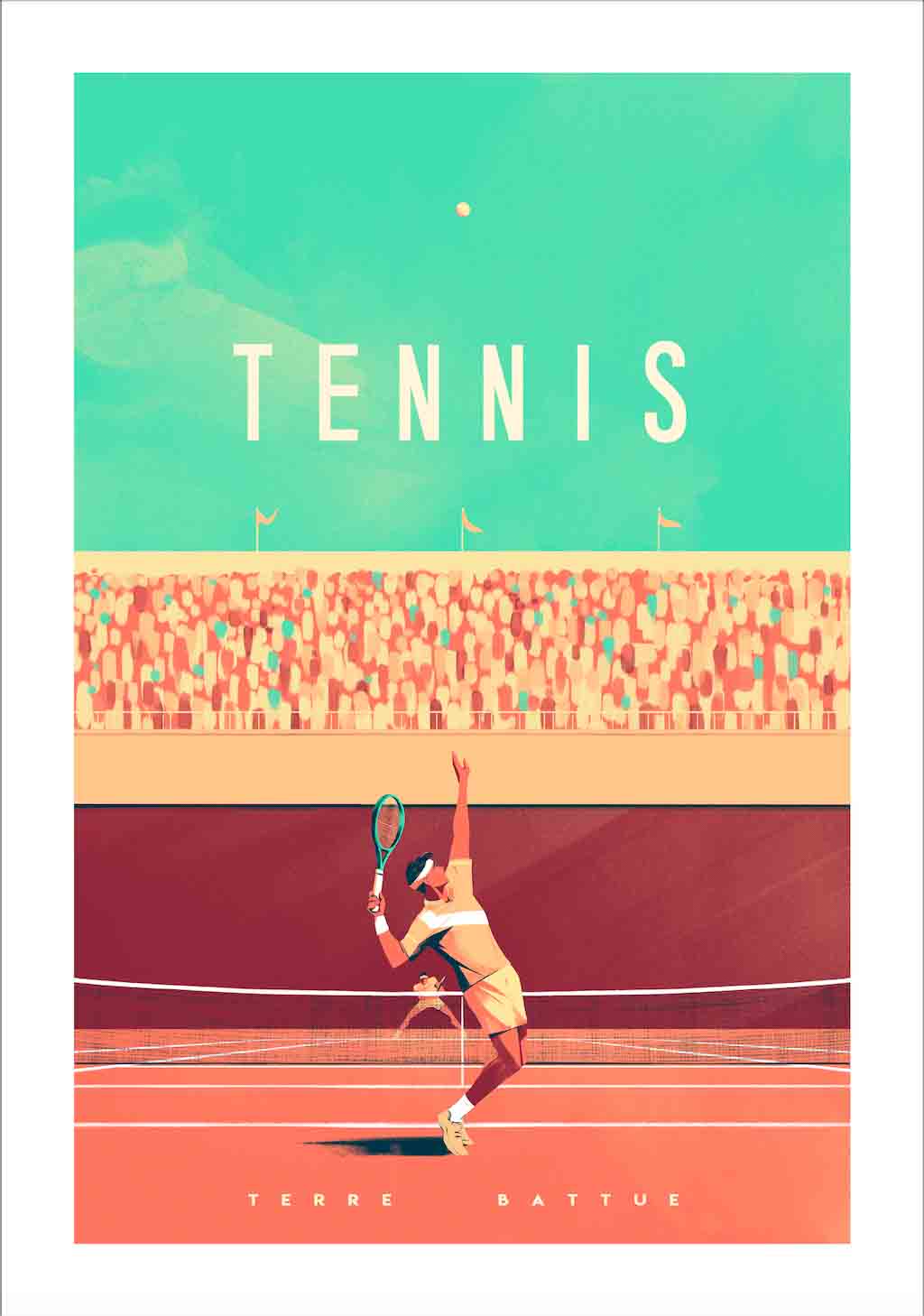 Affiche Originale Tenis - Léonard Dupond 2024