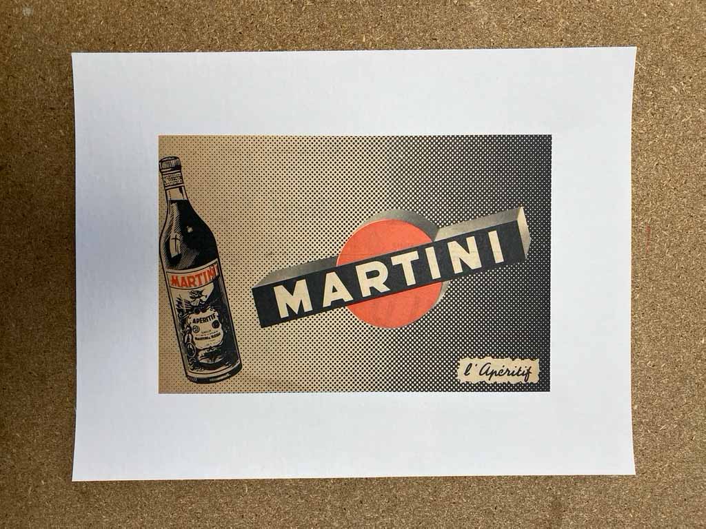 Affiche Originale Martini Apéritif  Circa 1950