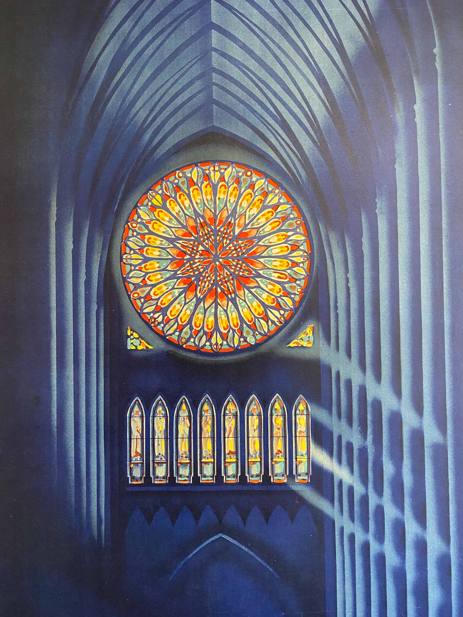 Affiche Cathédrales Joyaux de l'art Français Par G.Bourdier, Circa 1930