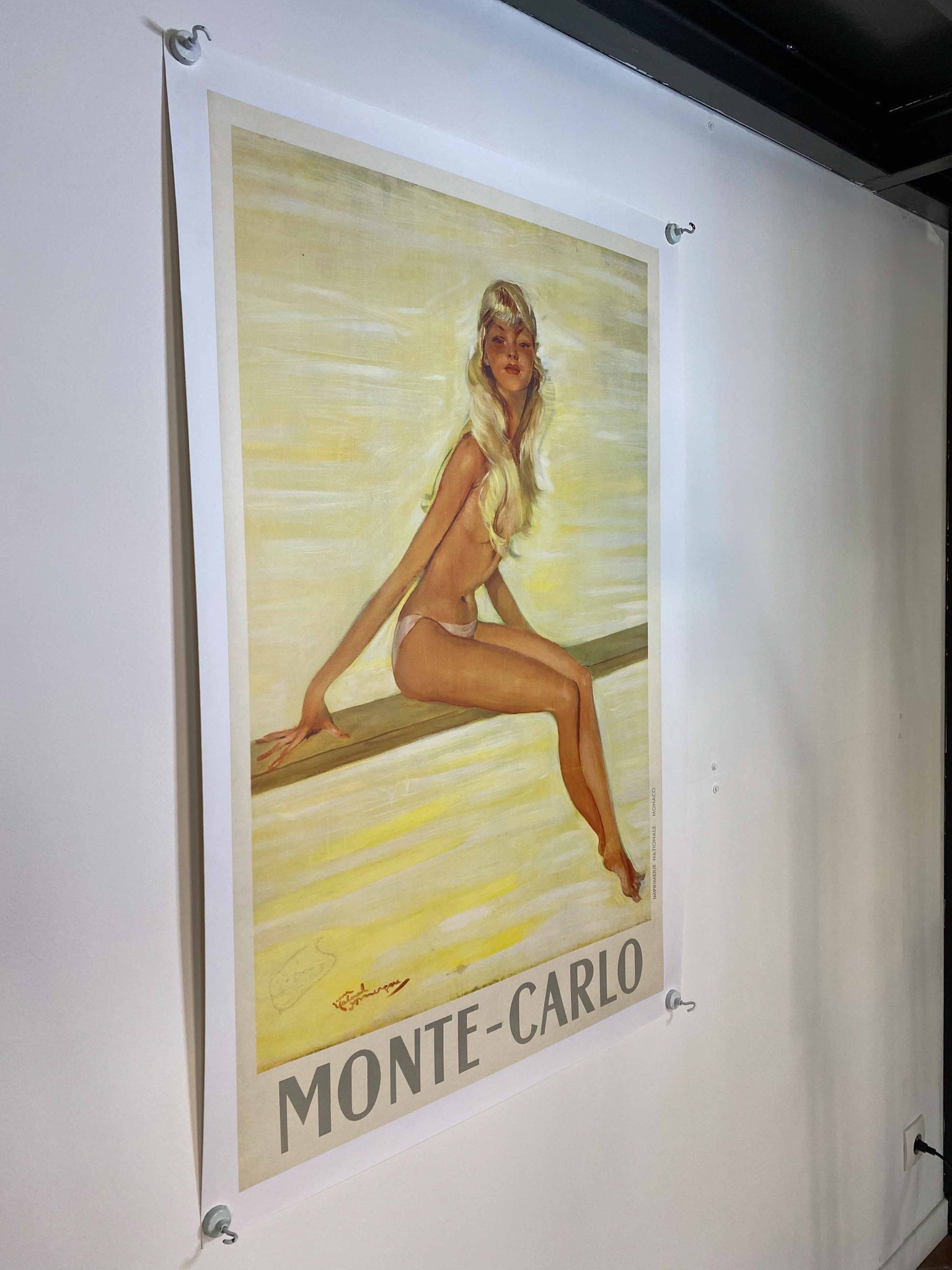 Affiche Vintage Monte-Carlo     Par Jean Gabriel Domergue, 1949