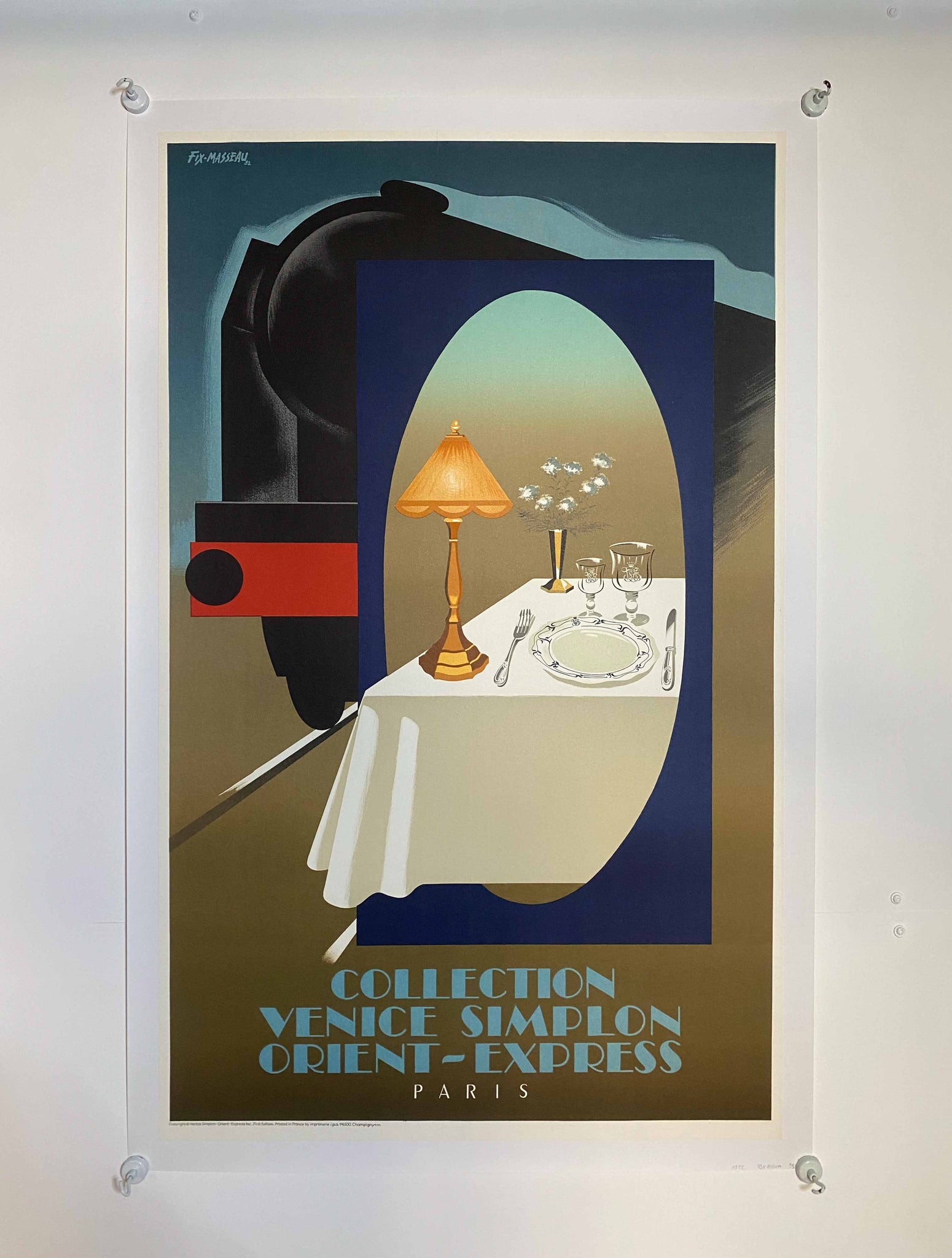 Affiche originale Venice Simplon Orient-Express par Pierre Fix Masseau, 1982