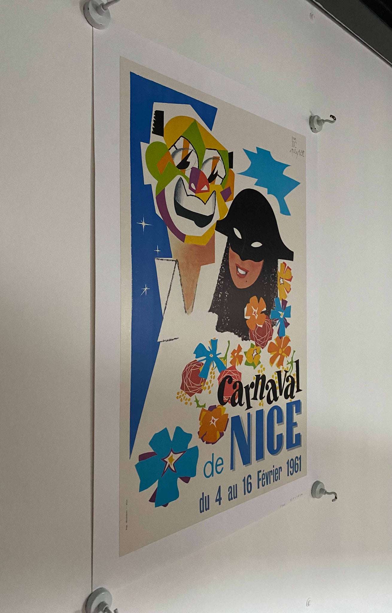 Affiche Originale Carnaval de Nice - Jean-Luc Peyrot 1961