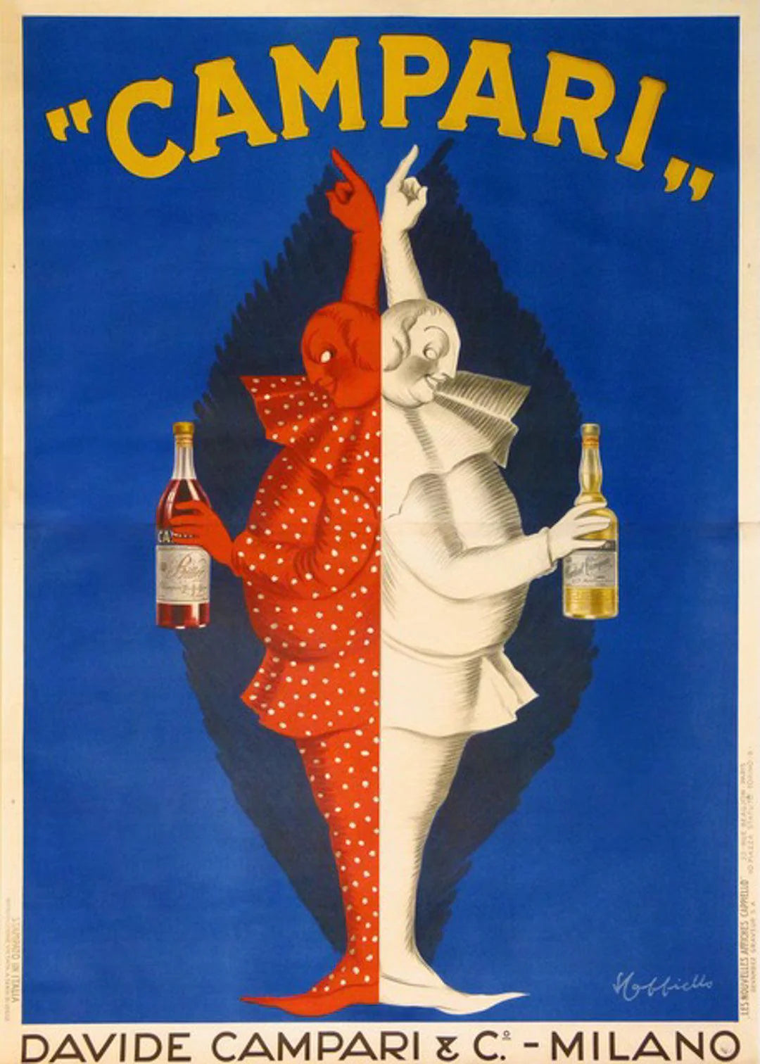 Affiche Lithographique Campari Davide Campari & Milano par Leonetto Cappiello, 1921