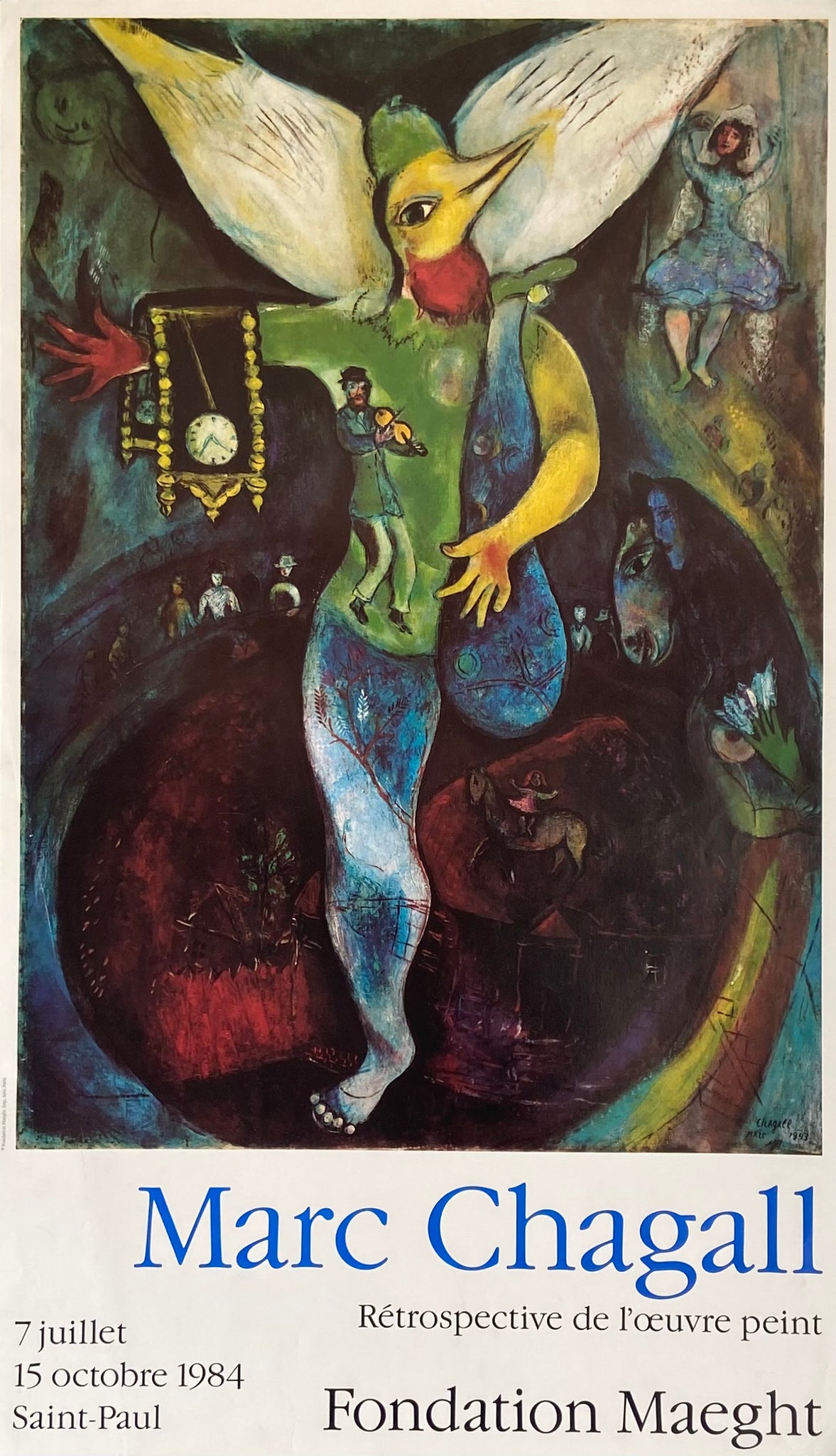 Affiche Fondation Maeght    par Marc Chagall, 1984