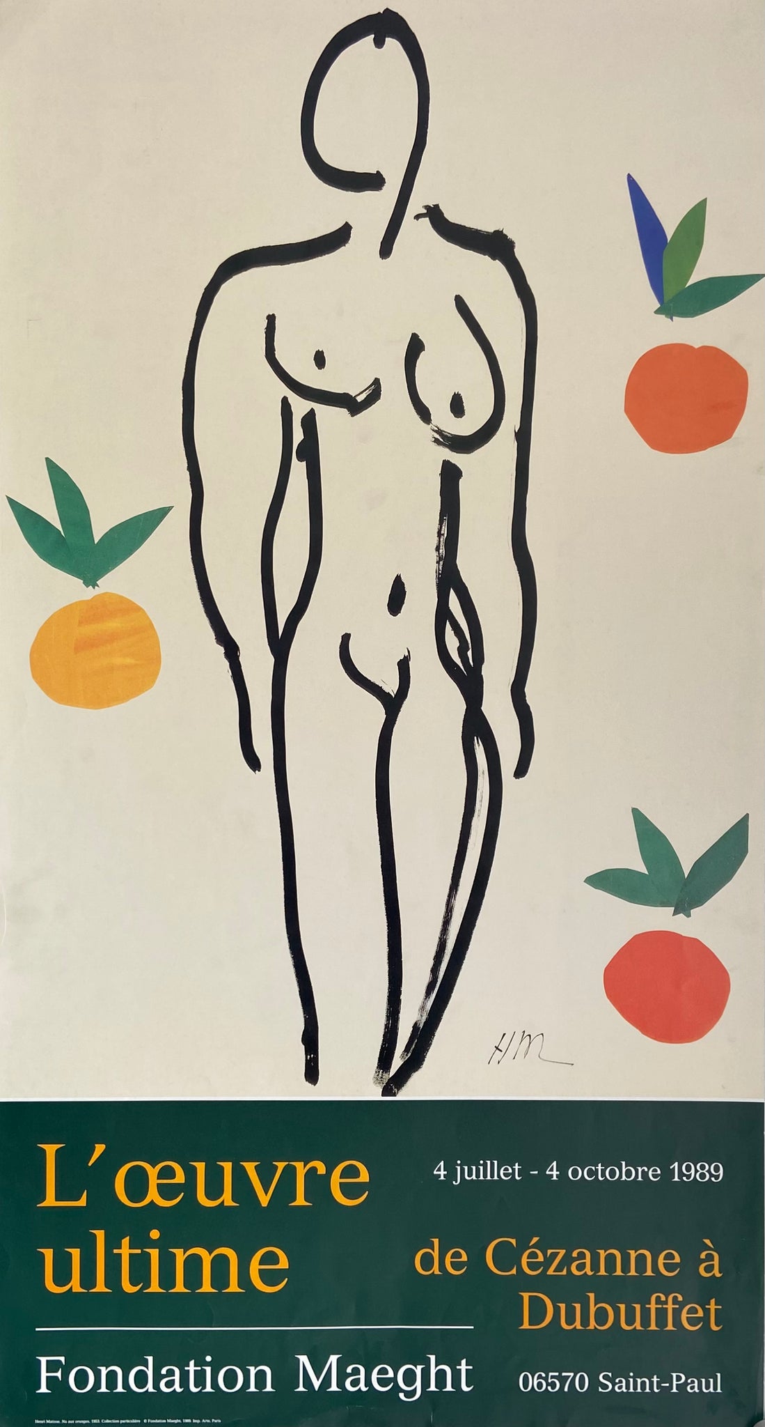 Affiche Fondation Maeght    par Henri Matisse, 1989