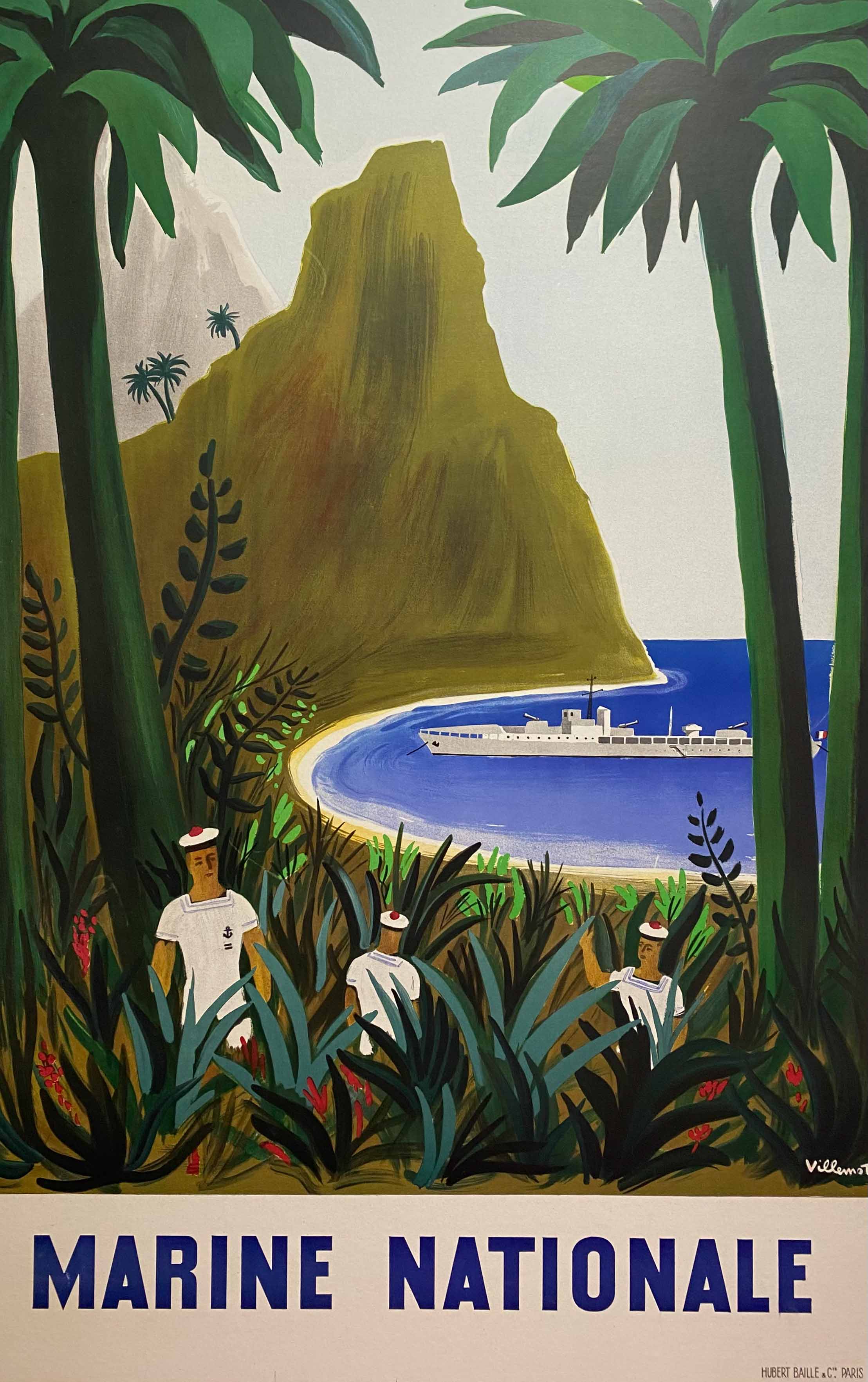 Ancienne Affiche Pub Bernard Villemot Côte D'Azur (43 X 60 Cm) – Vintage Et Déco Rétro