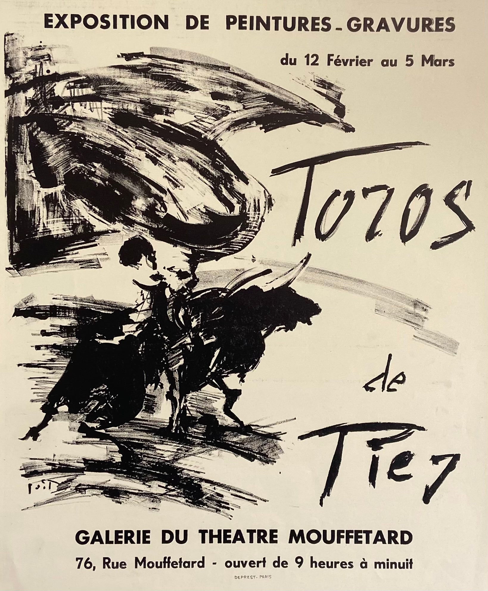 Affiche galerie du Théâtre Mouffetard    par Puit