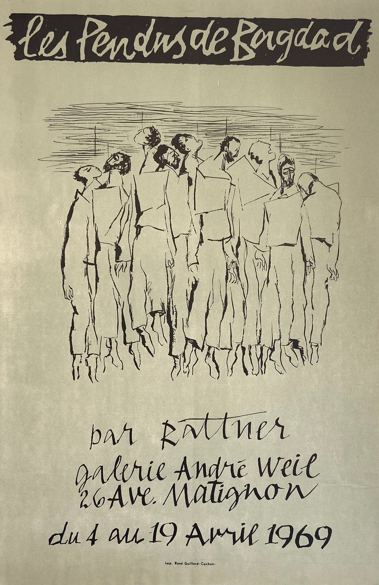 Affiche galerie André Weil    par Rattner, 1969 