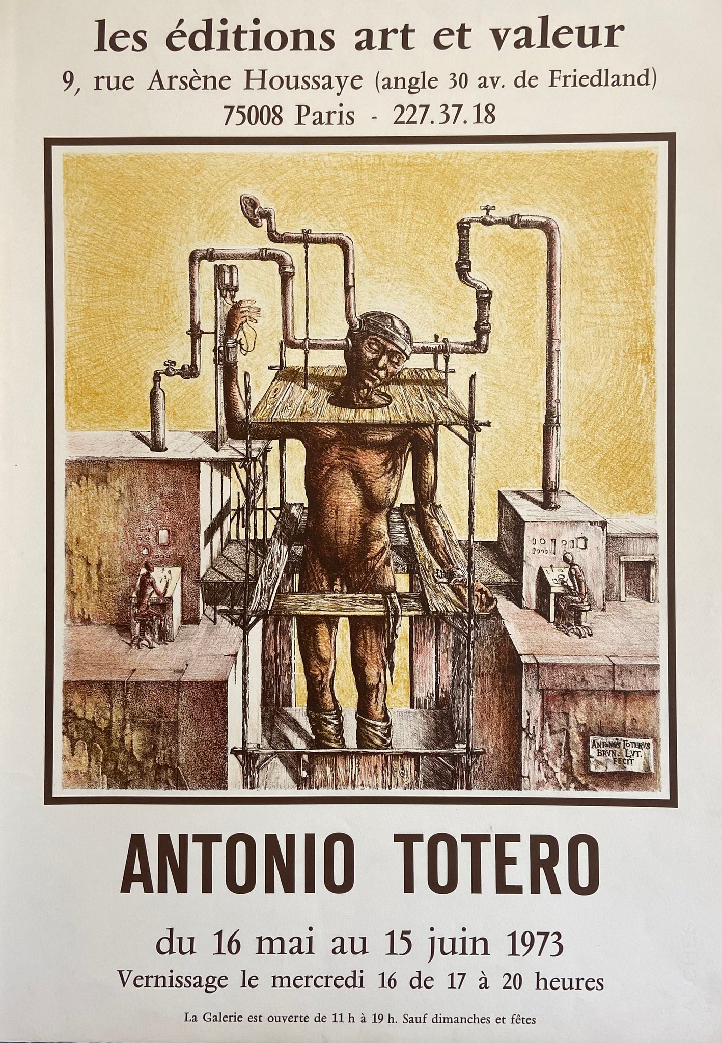 Affiche les éditions art et valeur    par Antonio Totero, 1973