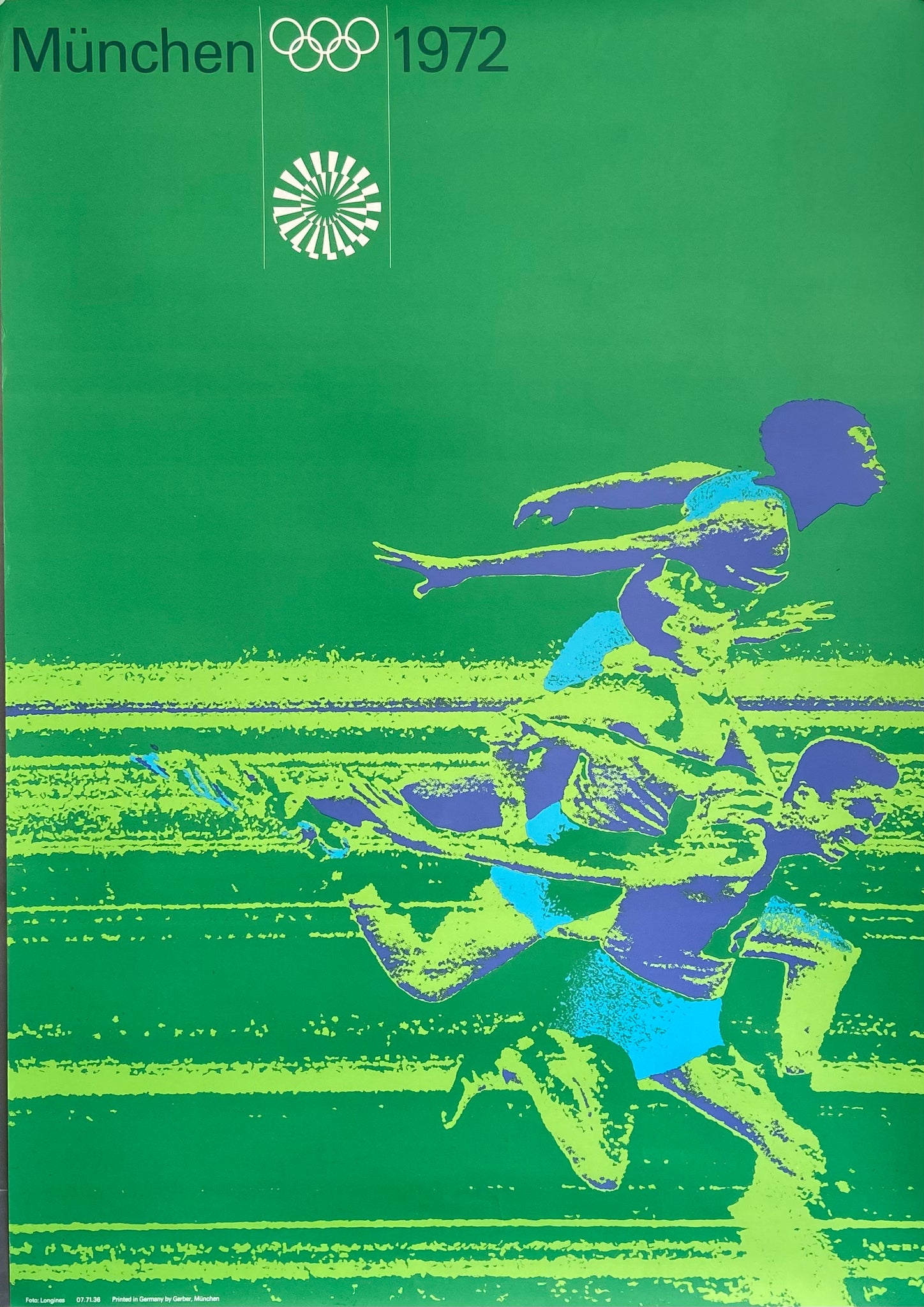 Affiche Ancienne Jeux olympiques Munich 1972 Sprint