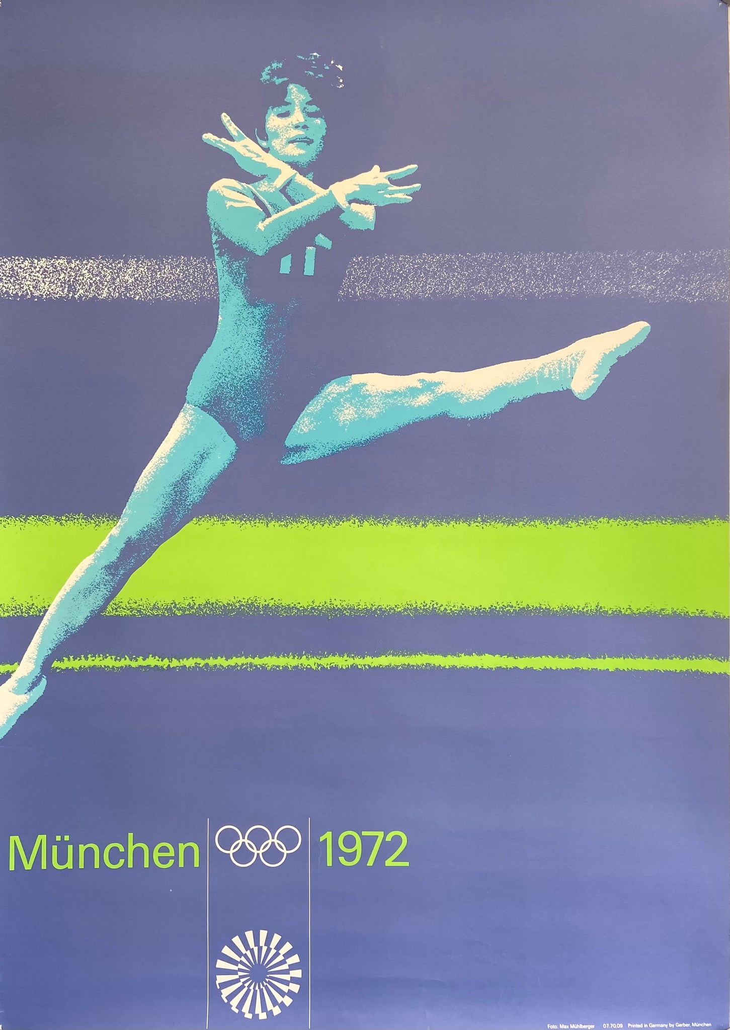 Affiche Ancienne Jeux olympiques Munich 1972 Gymnastique