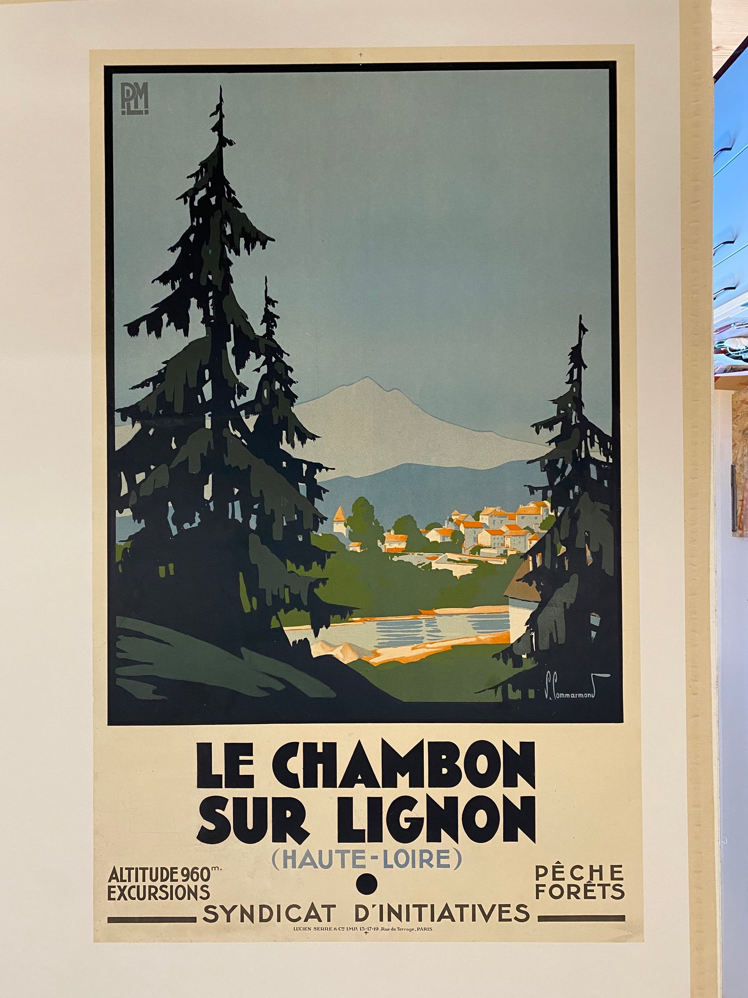 Affiche ancienne Le Chambon sur Lignon  1930