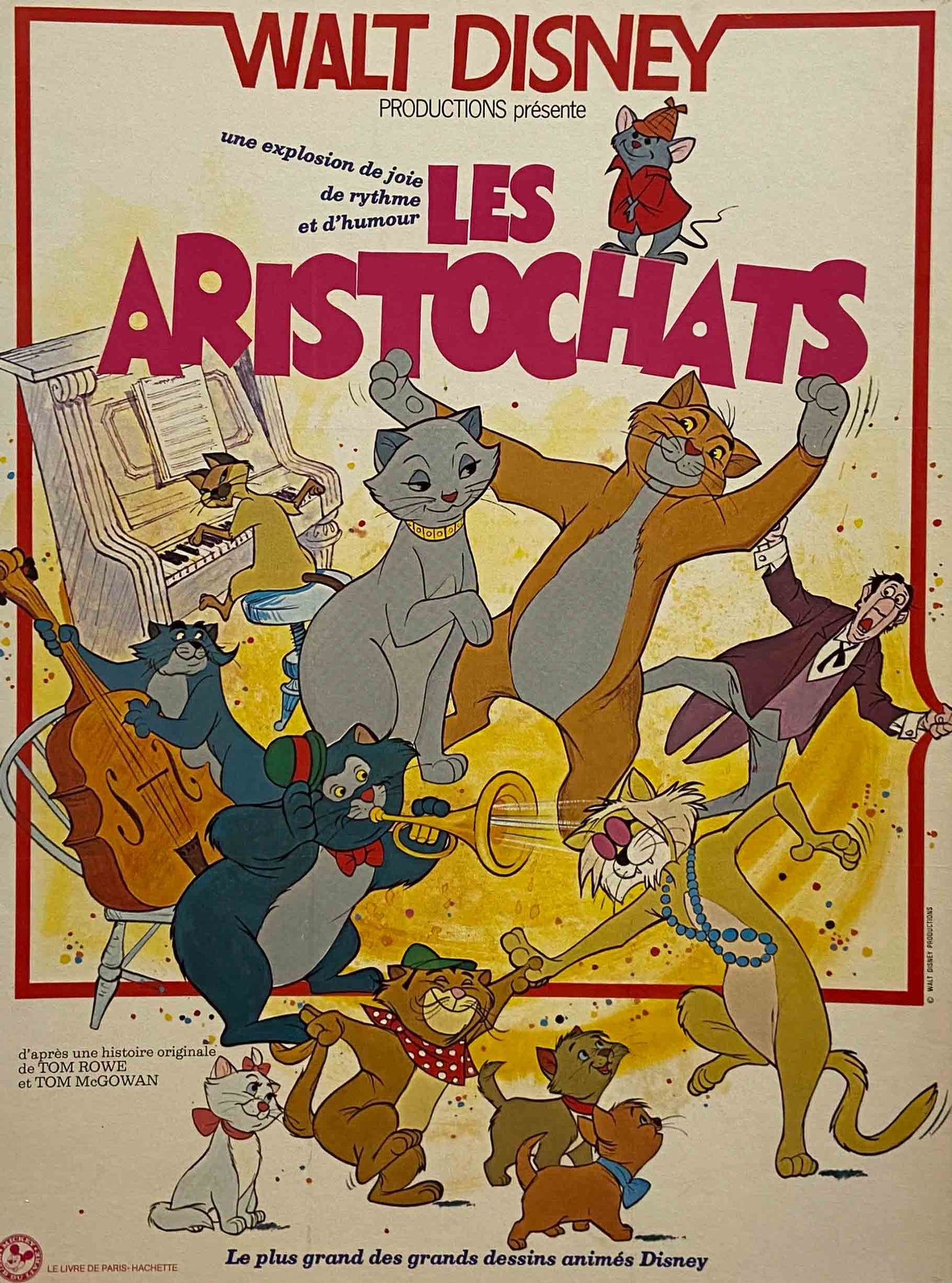 Affiche Cinéma Les Aristochats  Film de Wolfgang Reitherman , 1970