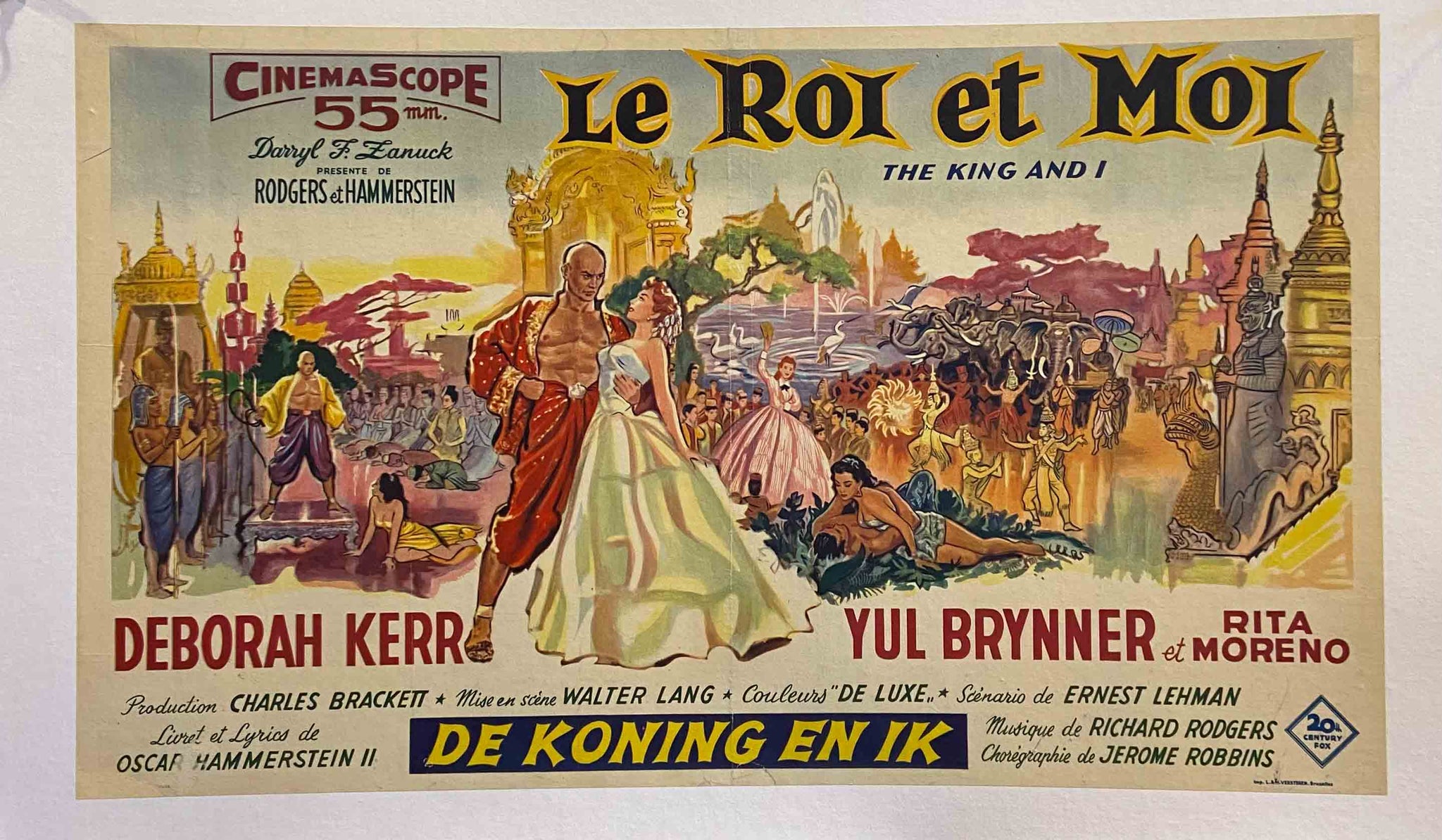 Affiche Cinéma Le roi et moi Film de Walter Lang 1956