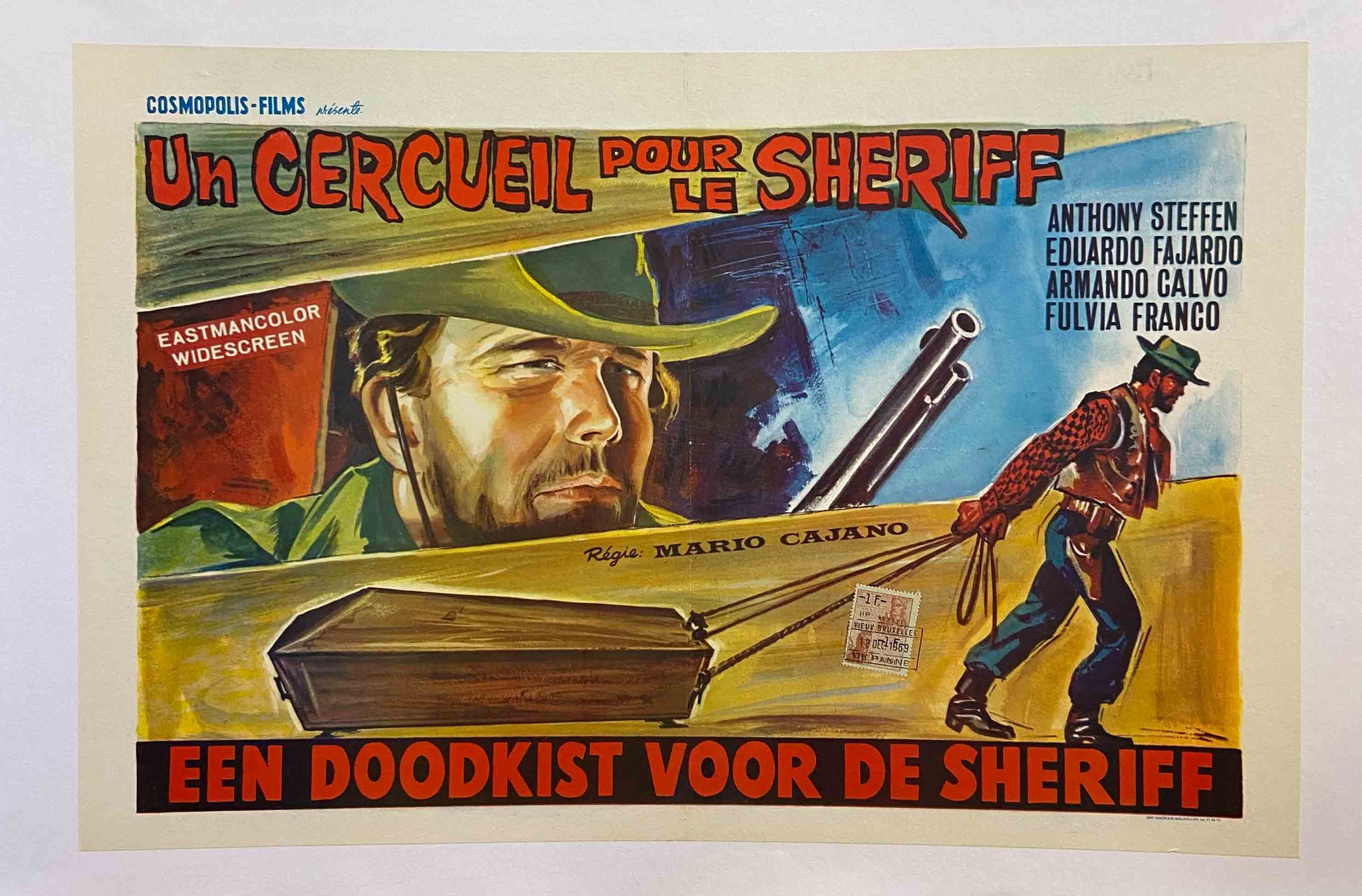 Affiche Cinéma Un Cercueil pour un Shériff Film de Mario Caiano, 1965