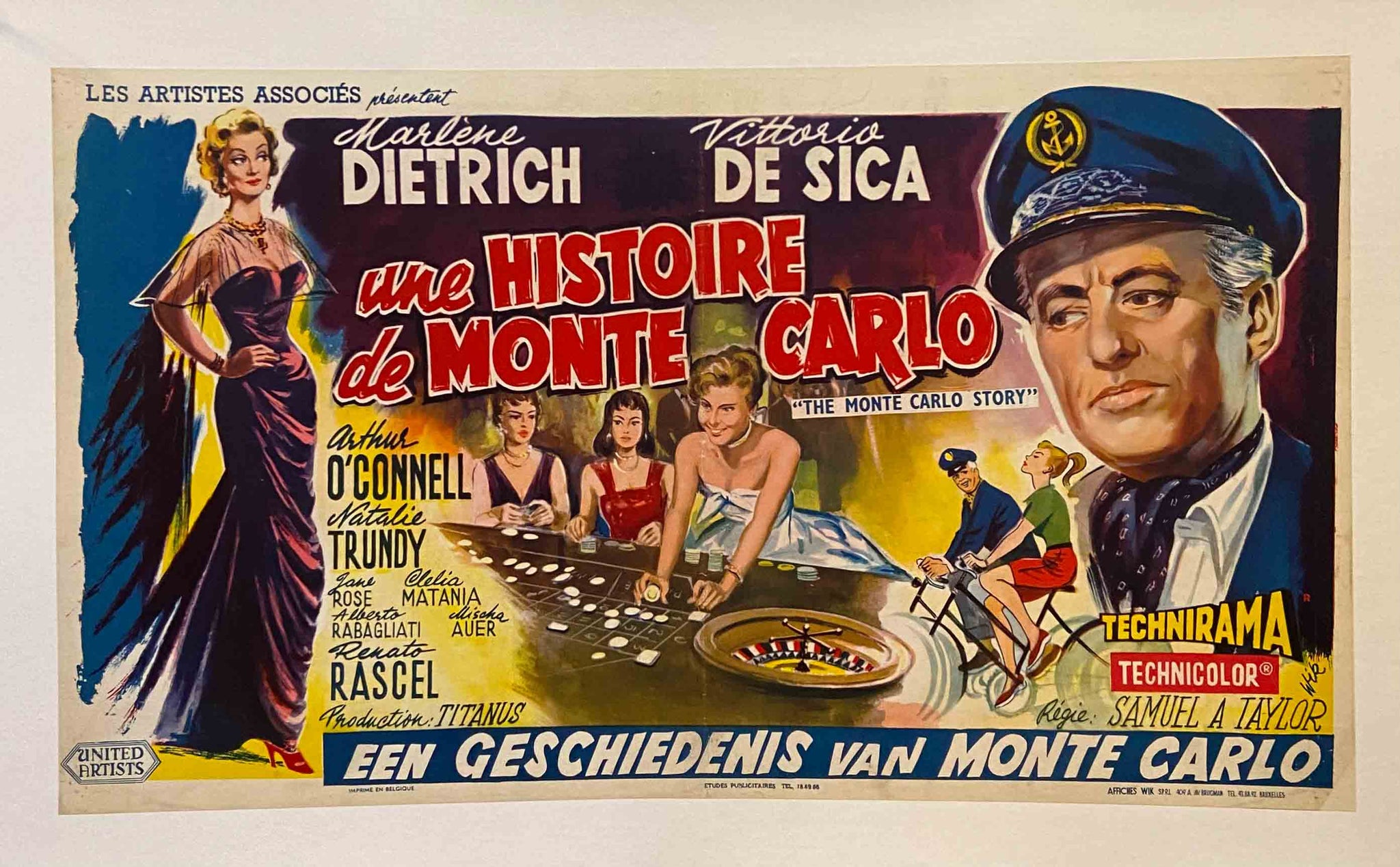 Affiche Cinéma Une Histoire de Monte Carlo Film de Marcello Girosi, 1956