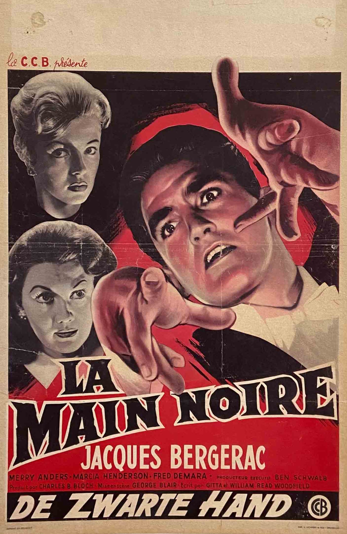 Affiche Cinéma la Main Noire Film de George Blair, 1960