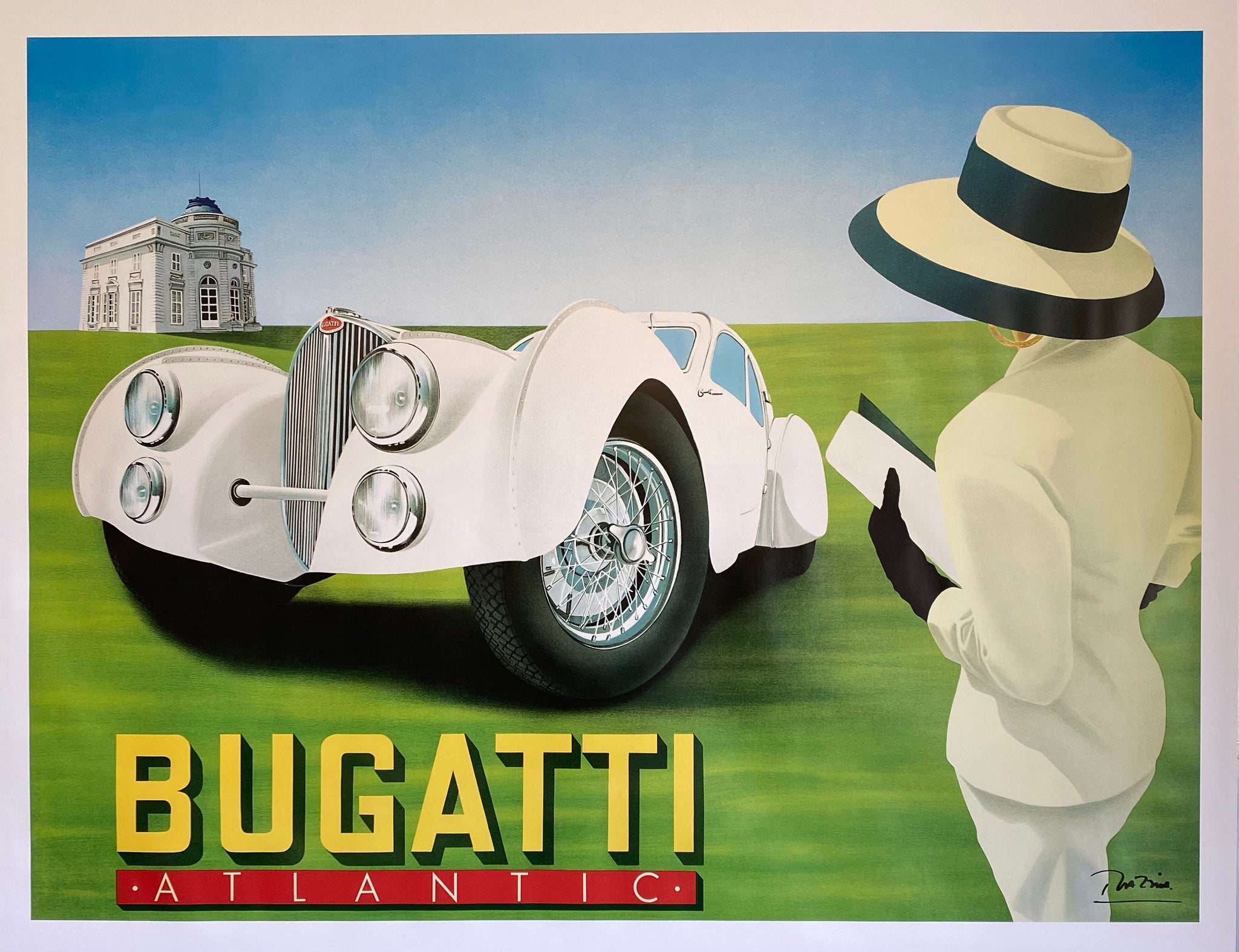 Affiche  Bugatti Atlantic Par Razzia