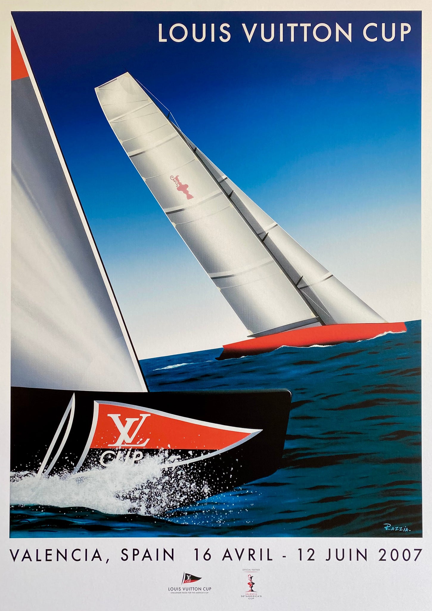 Affiche Louis Vuitton Cup Valence Par Razzia - 2007