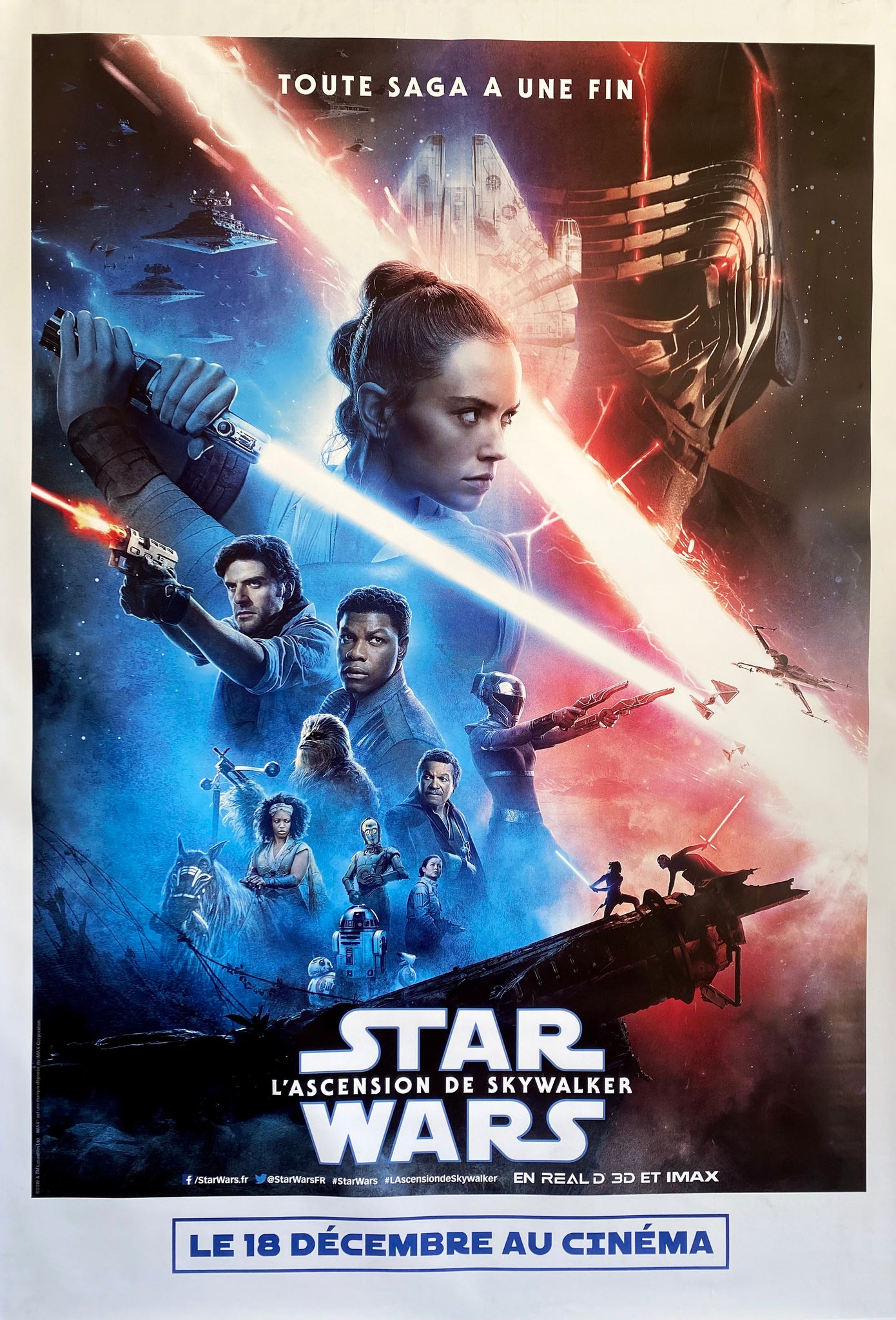 Affiche Cinéma Star Wars L'Ascension de Skywalker de 