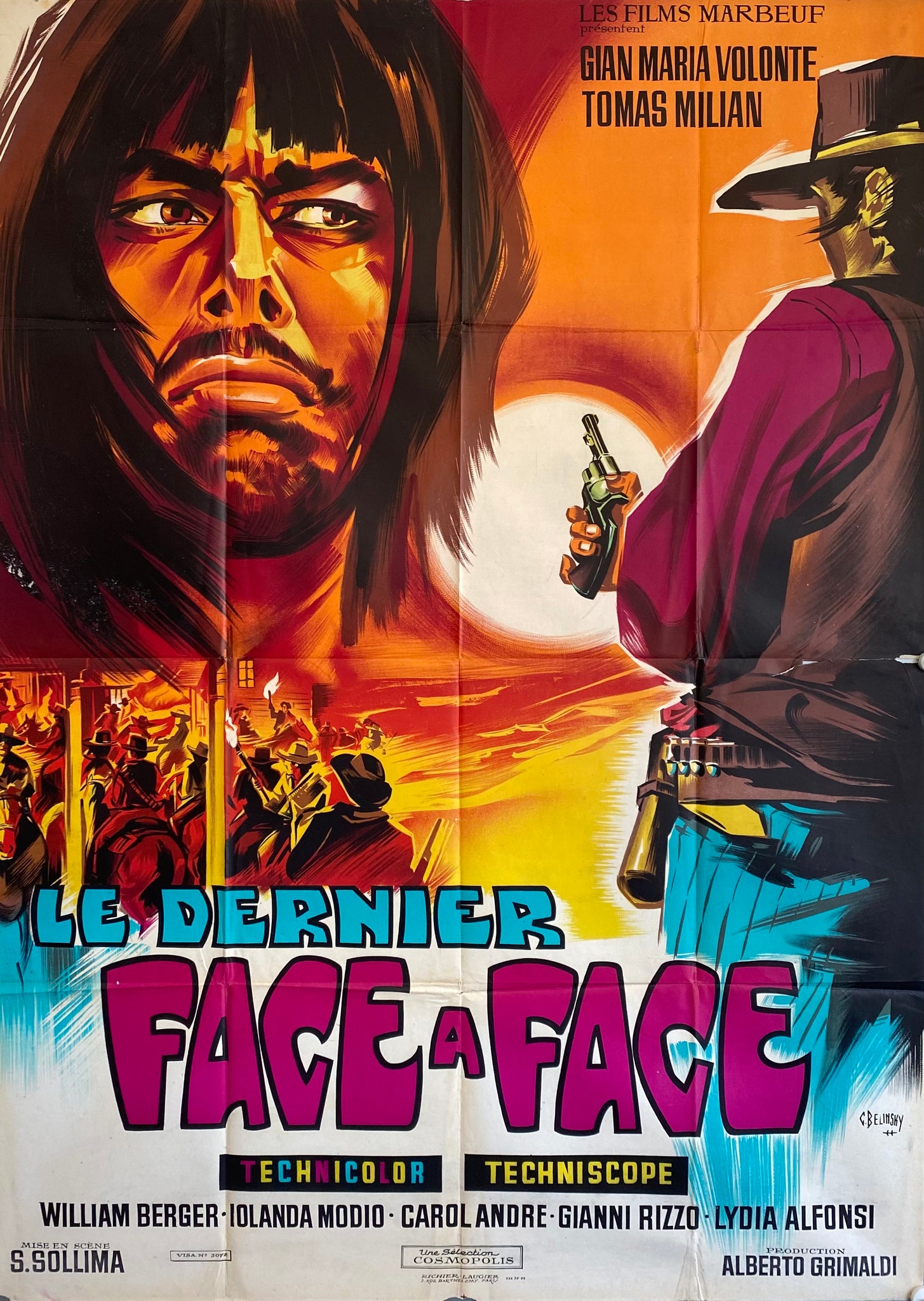 Affiche Cinéma Le Dernier face à face de 1967.