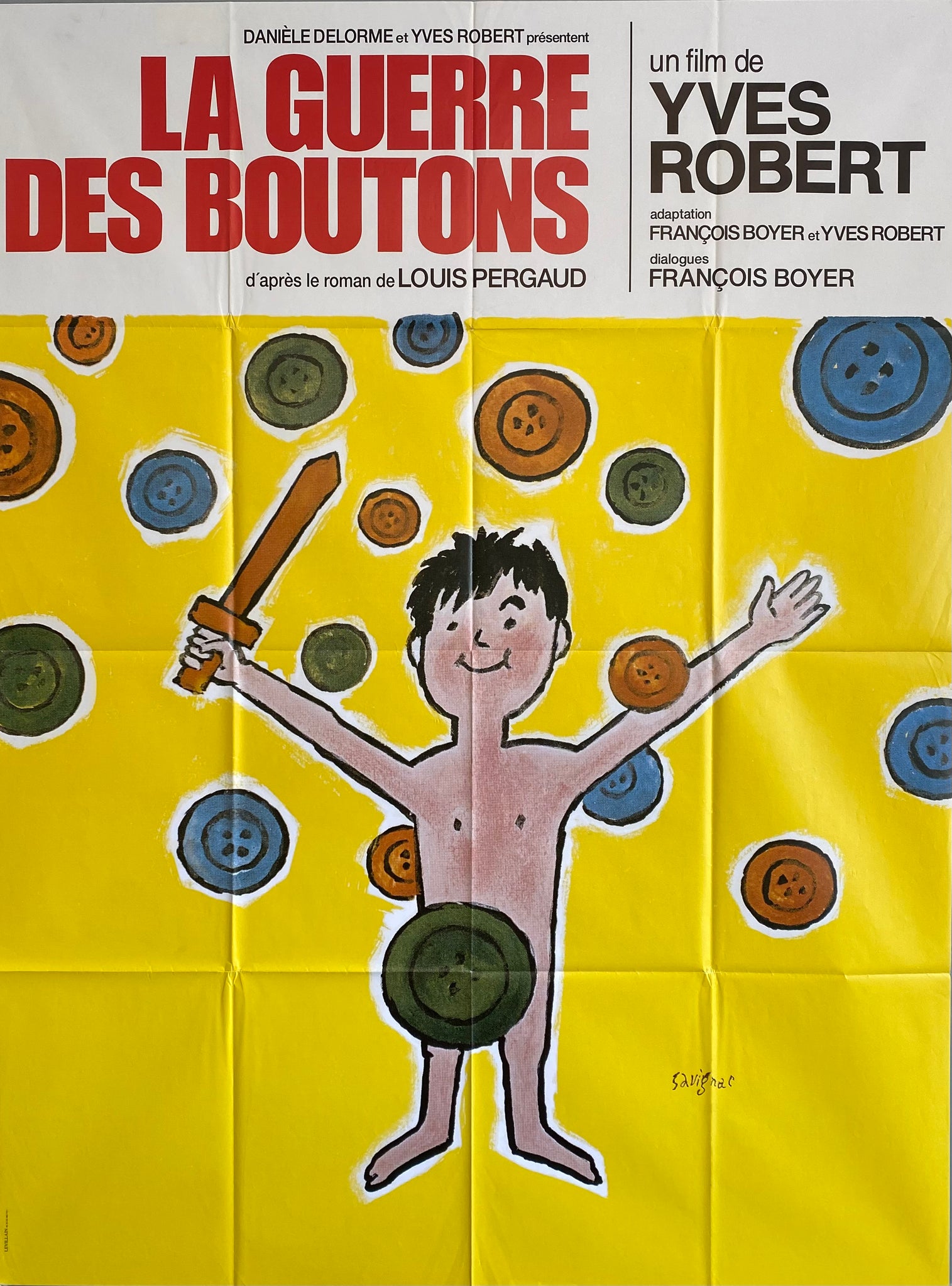 Affiche Cinéma La Guerre des Boutons de 1962.