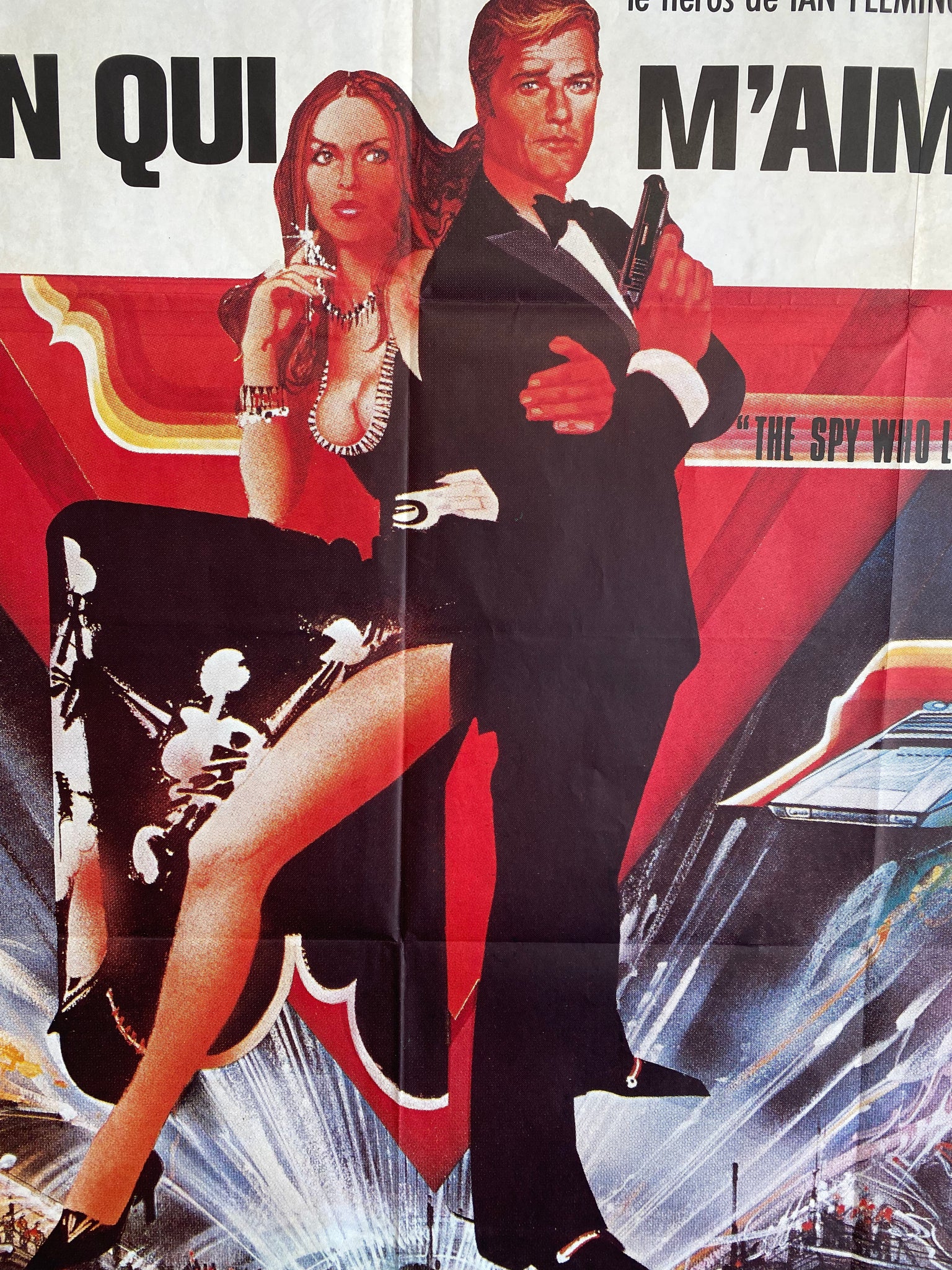 Affiche Cinéma originale James Bond  L'Espion qui m'aimait de 1977. 