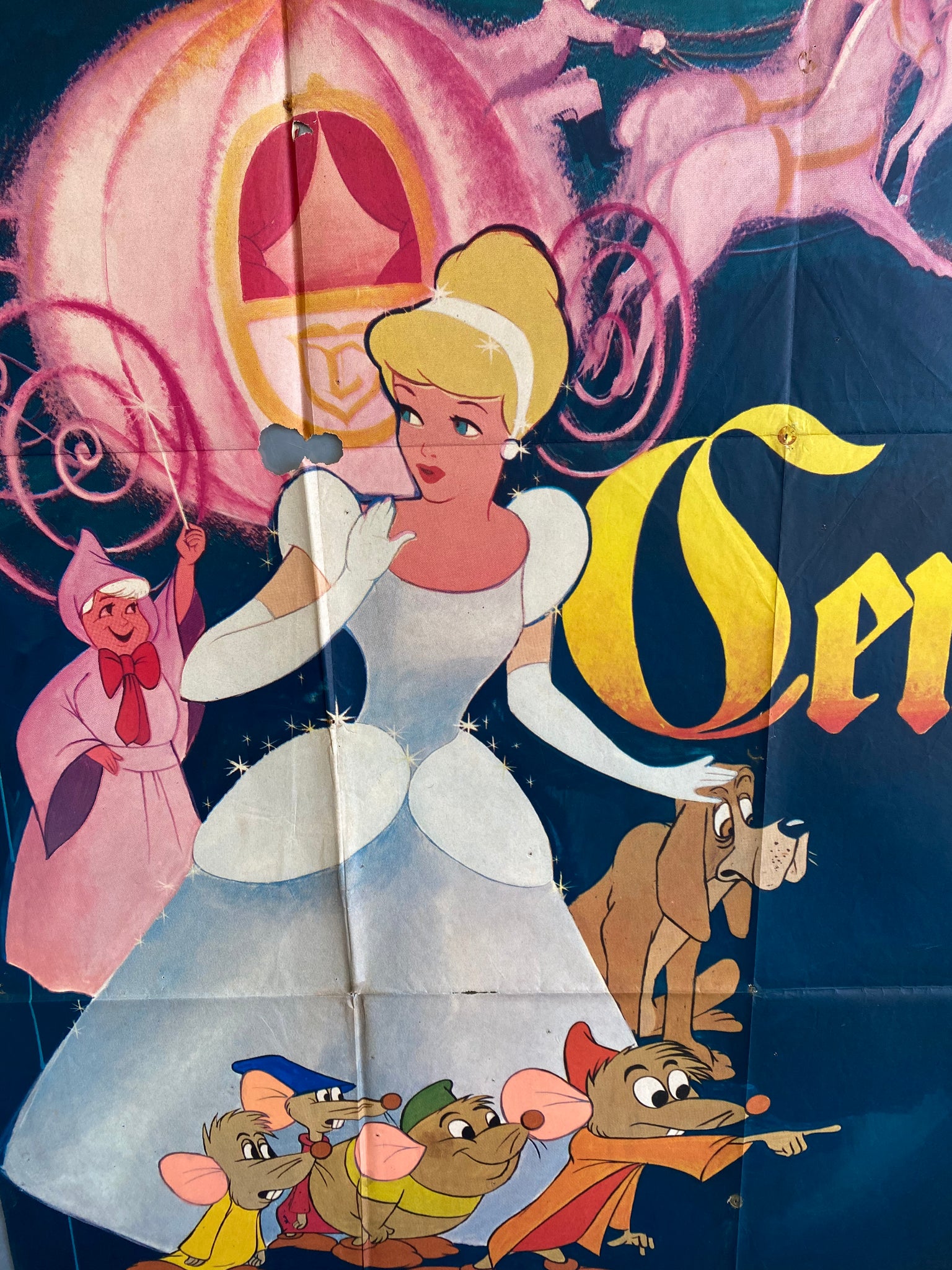 Affiche Cinéma Cendrillon de 1950.